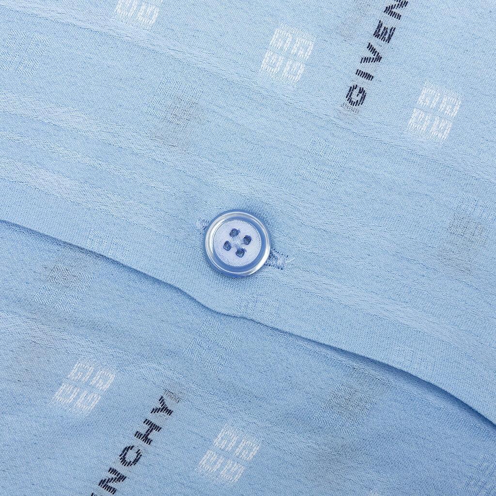 Boxy Fit Shirt w/ Hawaiian Collar - Navy/Light Blue Male Product Image