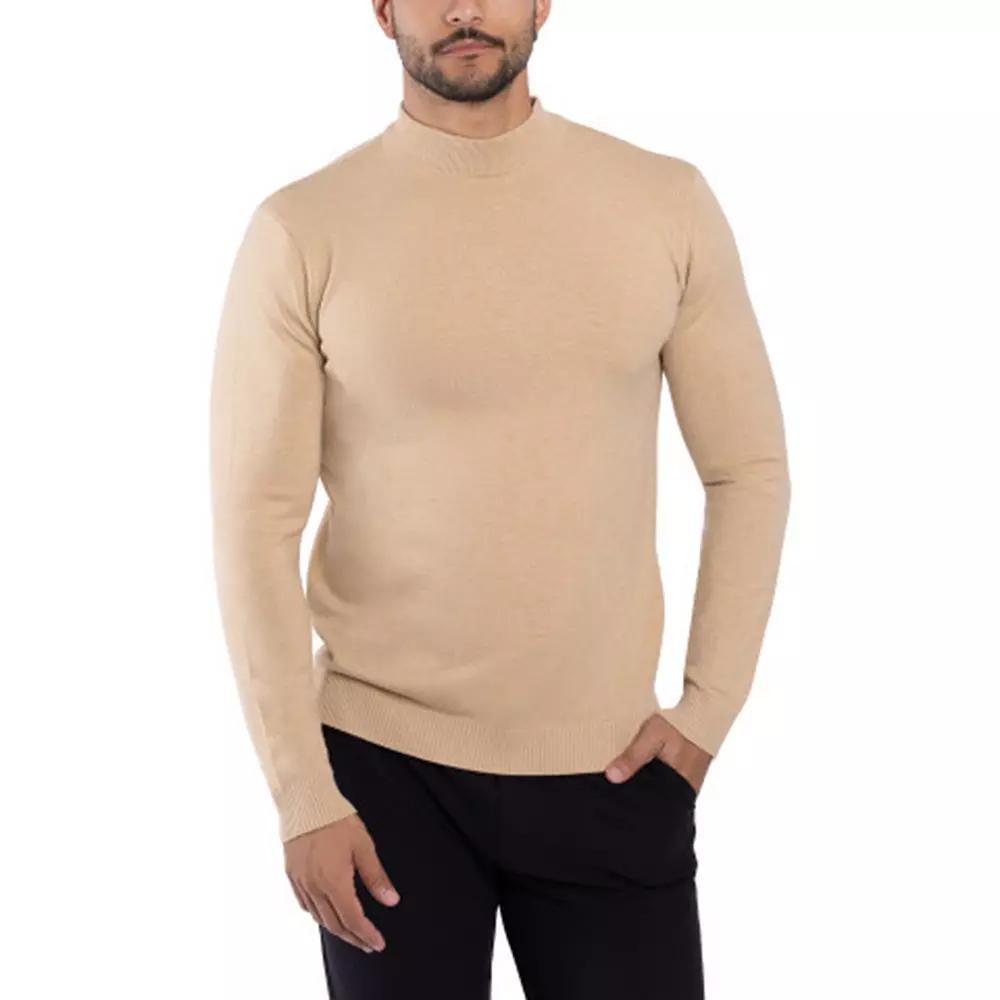 Men's Xray Regular-Fit Mockneck Sweater, Size: 3XL, Brown Product Image