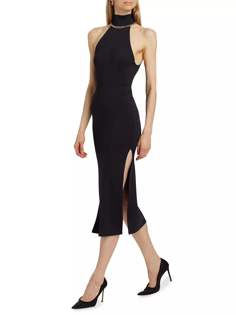 Finelli Jersey Chainlink Halter Midi-Dress Product Image