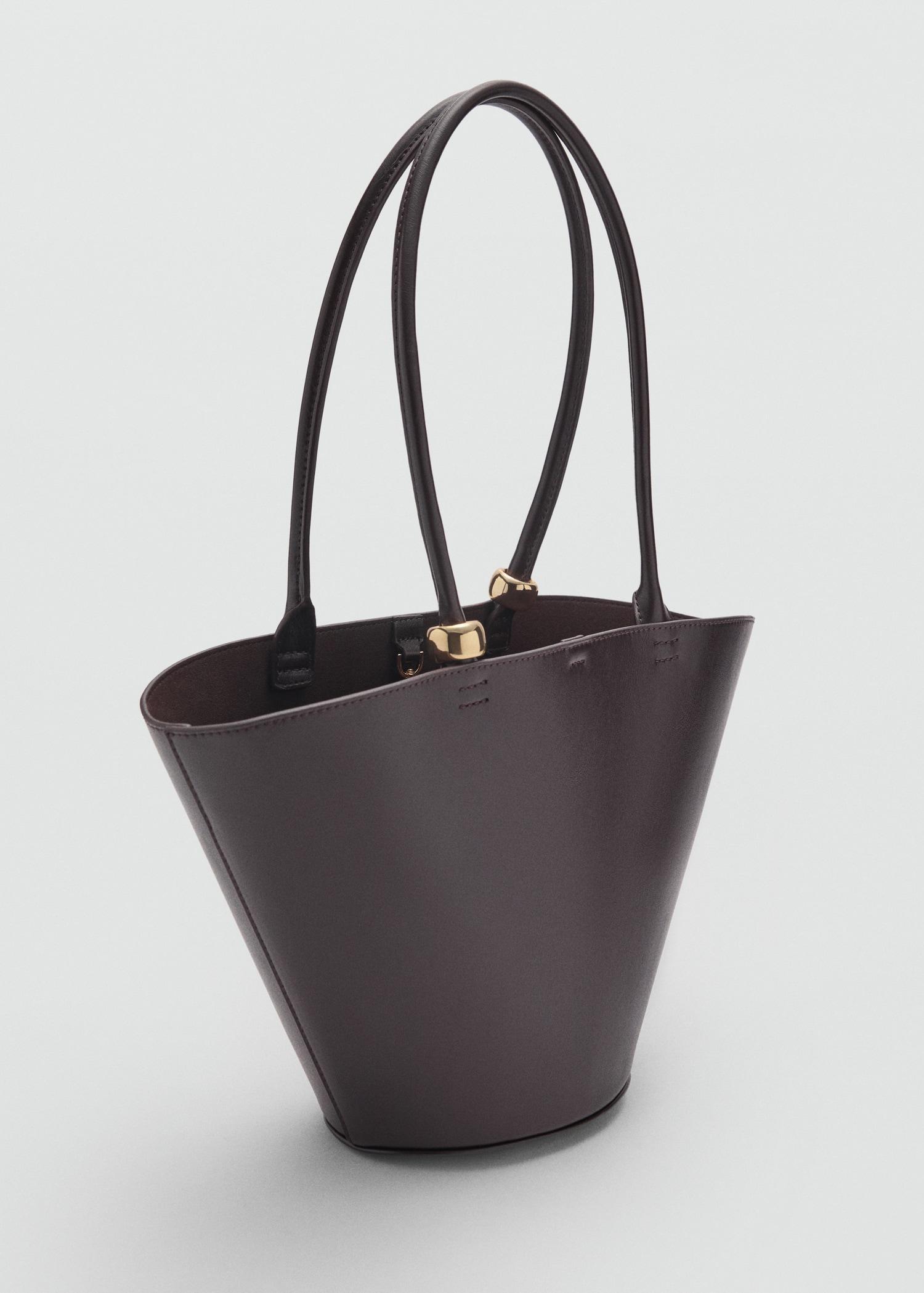 Shopper bag with metallic detail - Women | MANGO USA Product Image