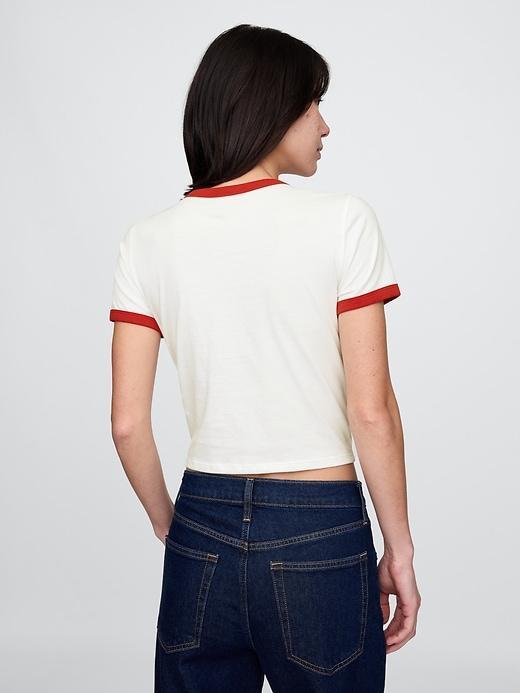 Cotton Jersey Graphic Shrunken T-Shirt Product Image