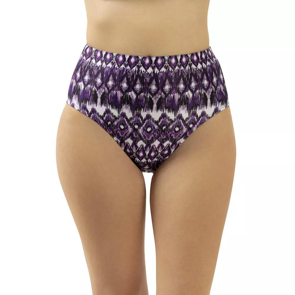 Women's Dolfin High-Waisted Contemporary Brief Swim Bottoms, Size: XXL, Globetrotter Product Image