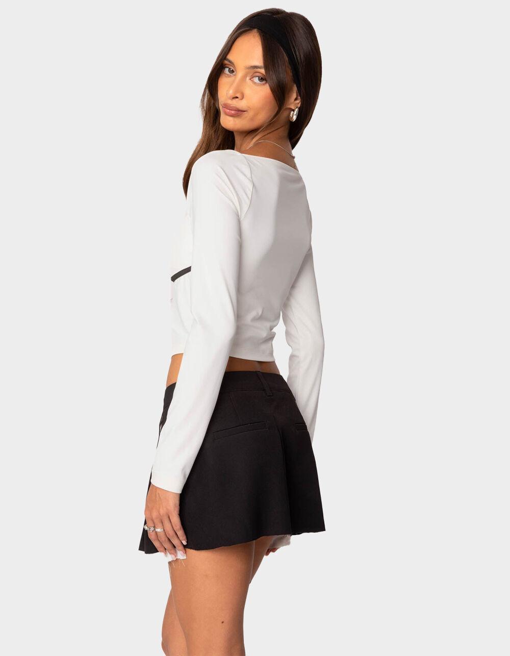EDIKTED Coco Contrast Square Neck Top Product Image