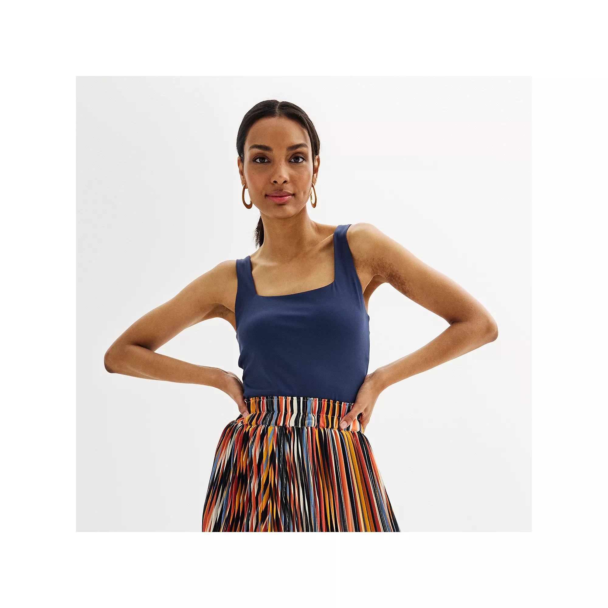Women's Nine West Sculpt Squareneck Tank Top, Size: XS, Daisy Dew Product Image