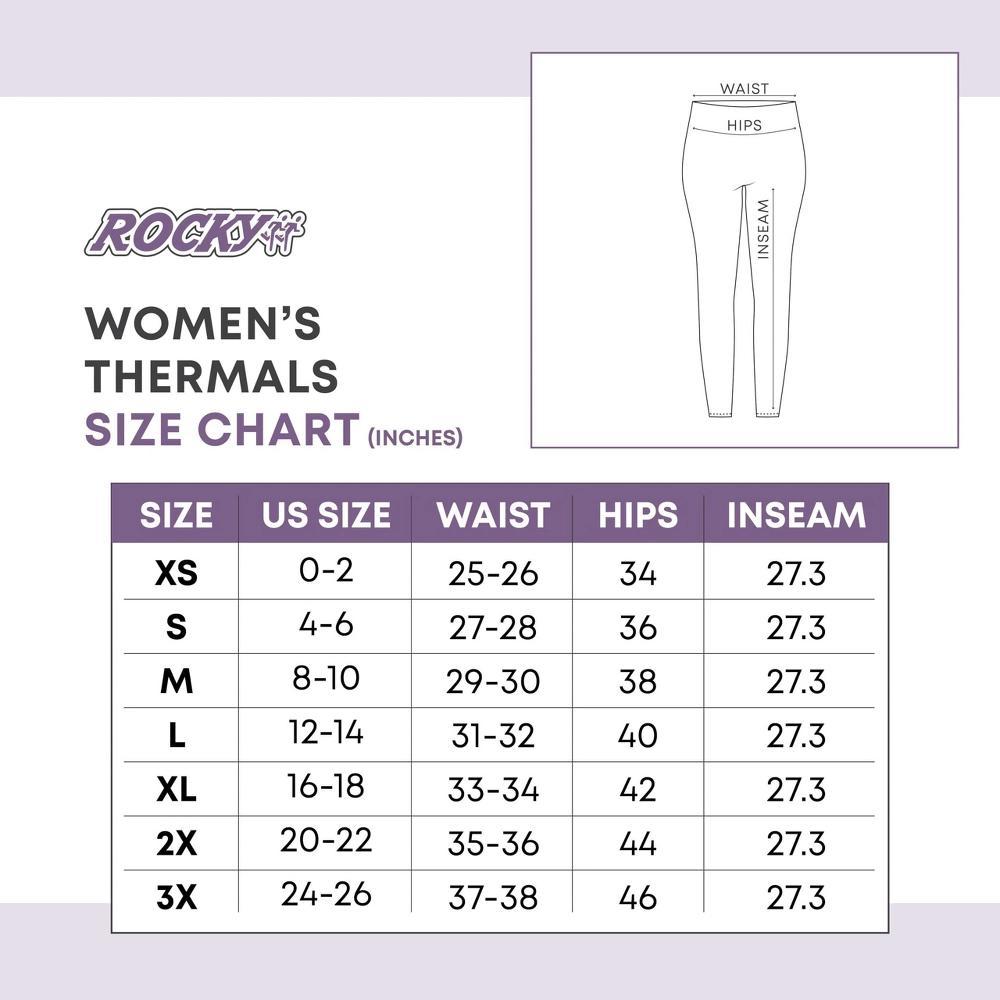 Rocky Women's Thermal Bottoms Long Johns Underwear Pants Fleece Lined Base Layer Pants, Tagless Insulated For Outdoor Ski Warmth/Extreme Cold Leggings Product Image