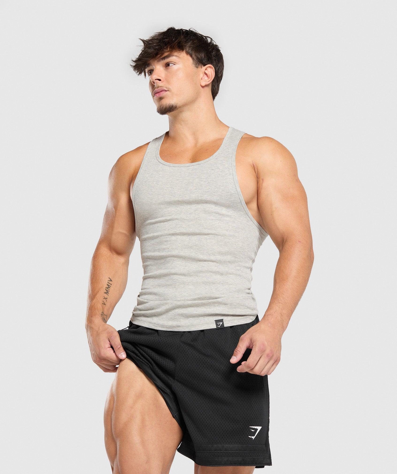 Gymshark Varsity Mesh Shorts - Black/White Logo Male Product Image