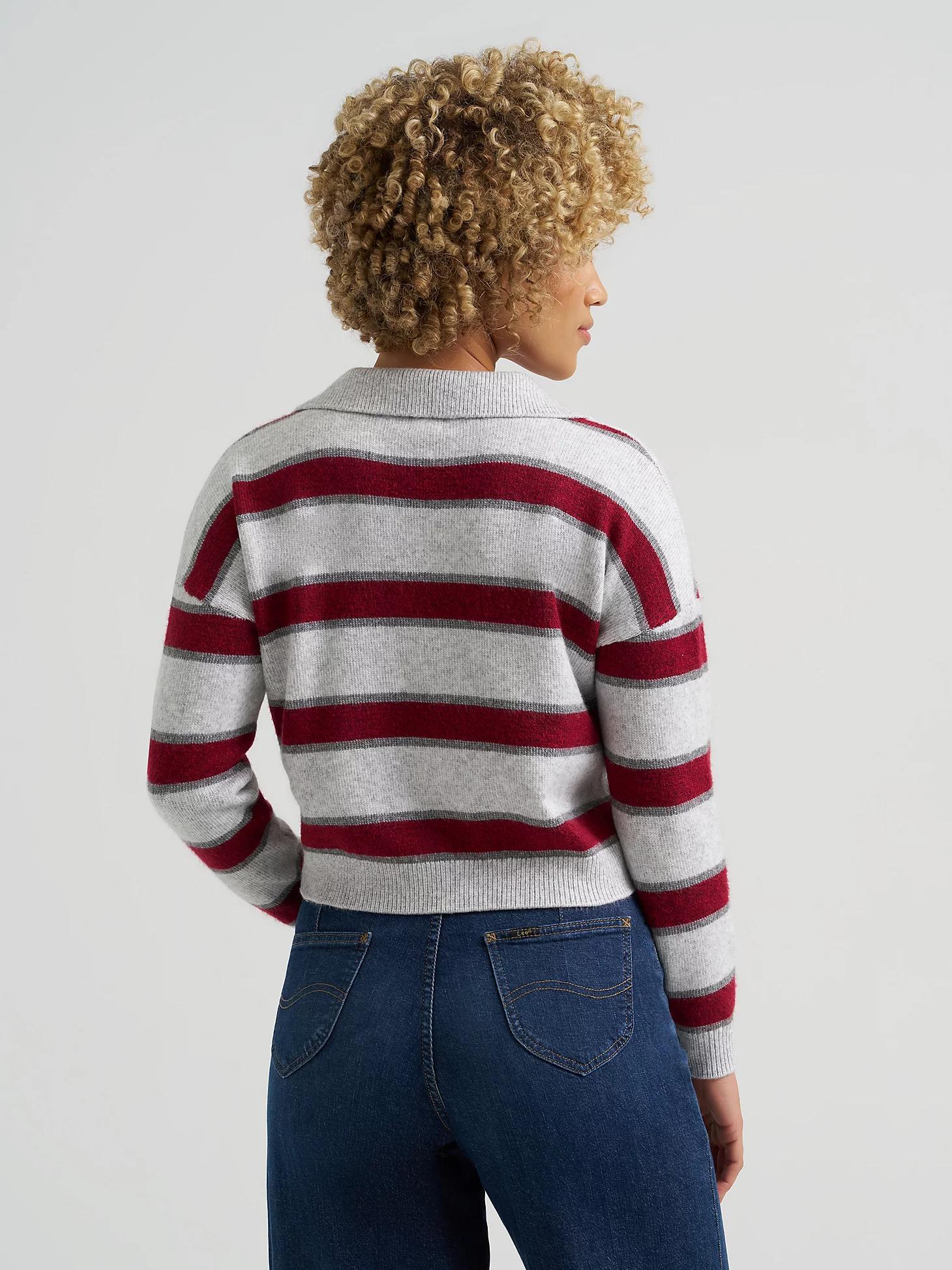 Women's V-Neck Stripe Sweater | Women's Tops & Tees | Lee® Product Image