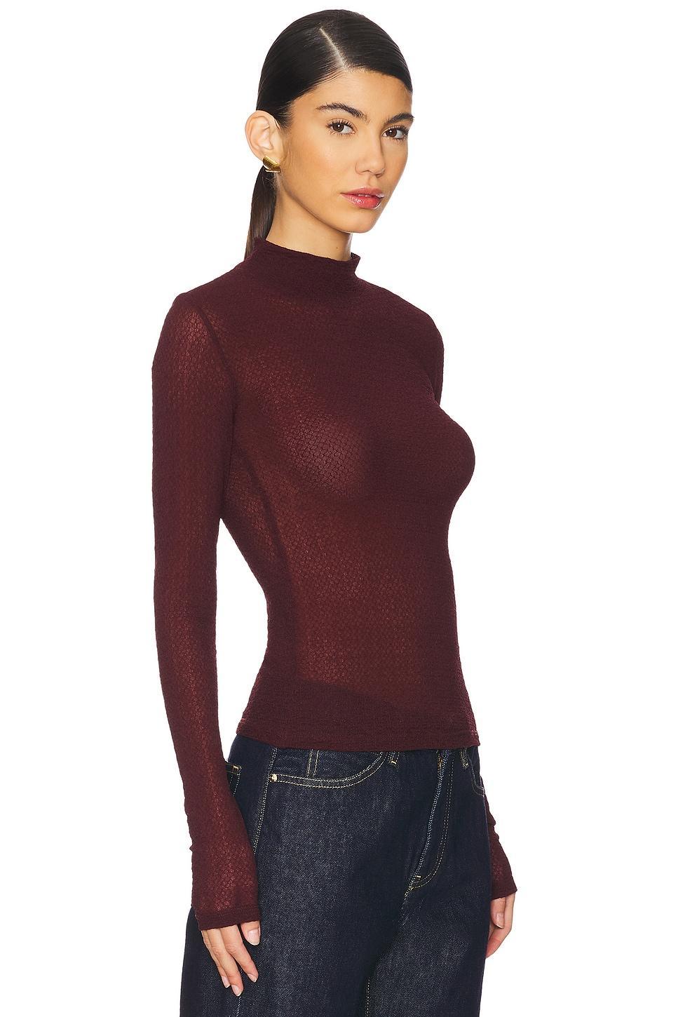 Mixed Mesh Turtleneck FRAME Product Image