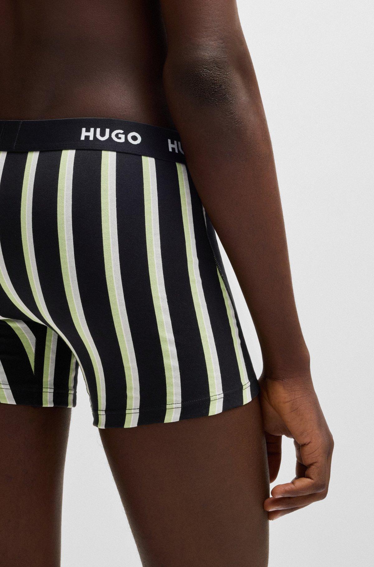 Three-pack of stretch-cotton boxer briefs with logos Product Image