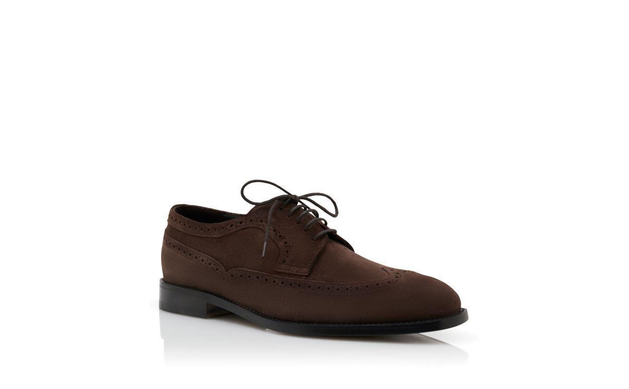 TAMARAK Dark Brown Suede Lace-Up Derbys Product Image