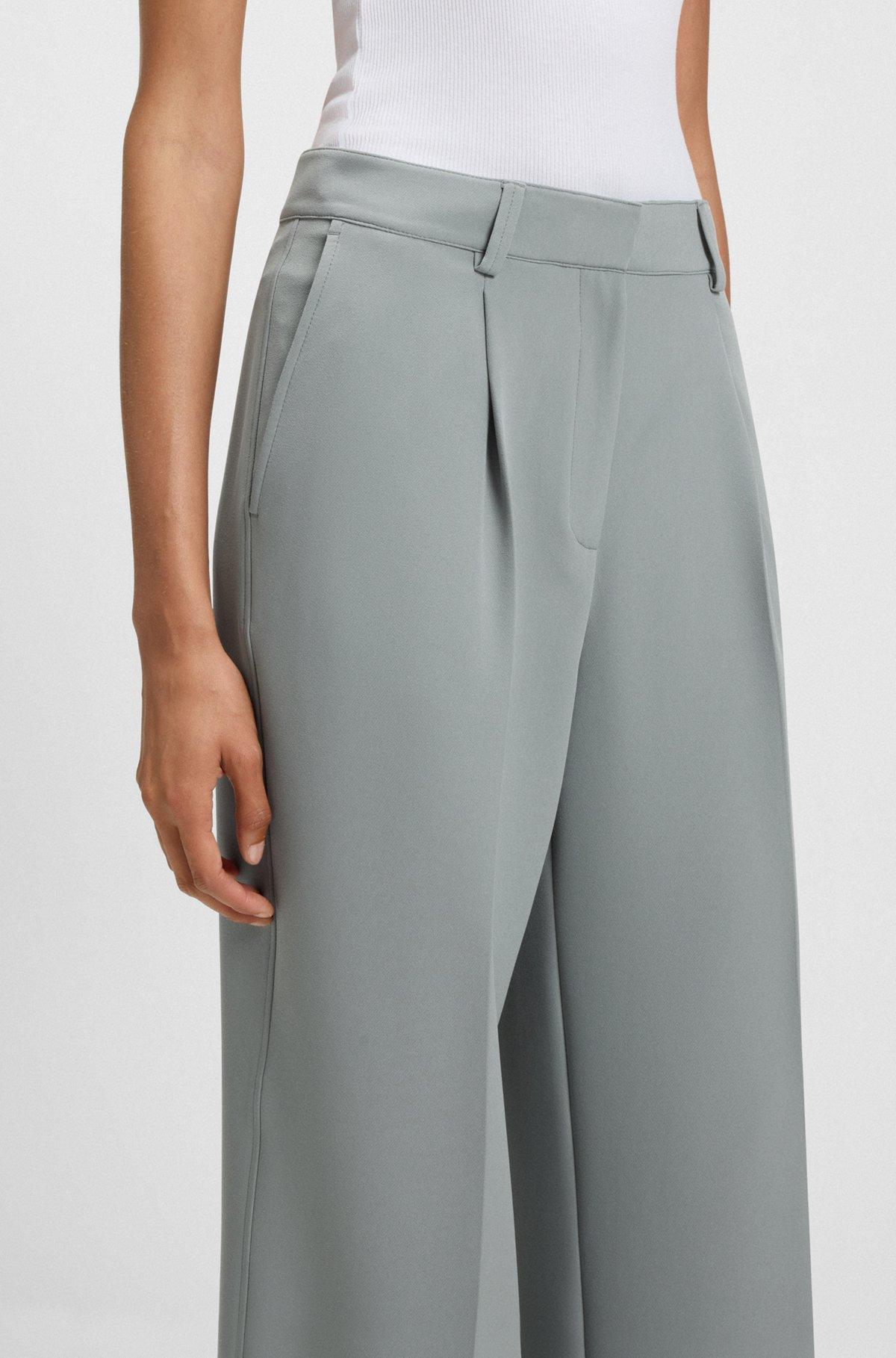 Regular-fit wide-leg pants in stretch fabric Product Image