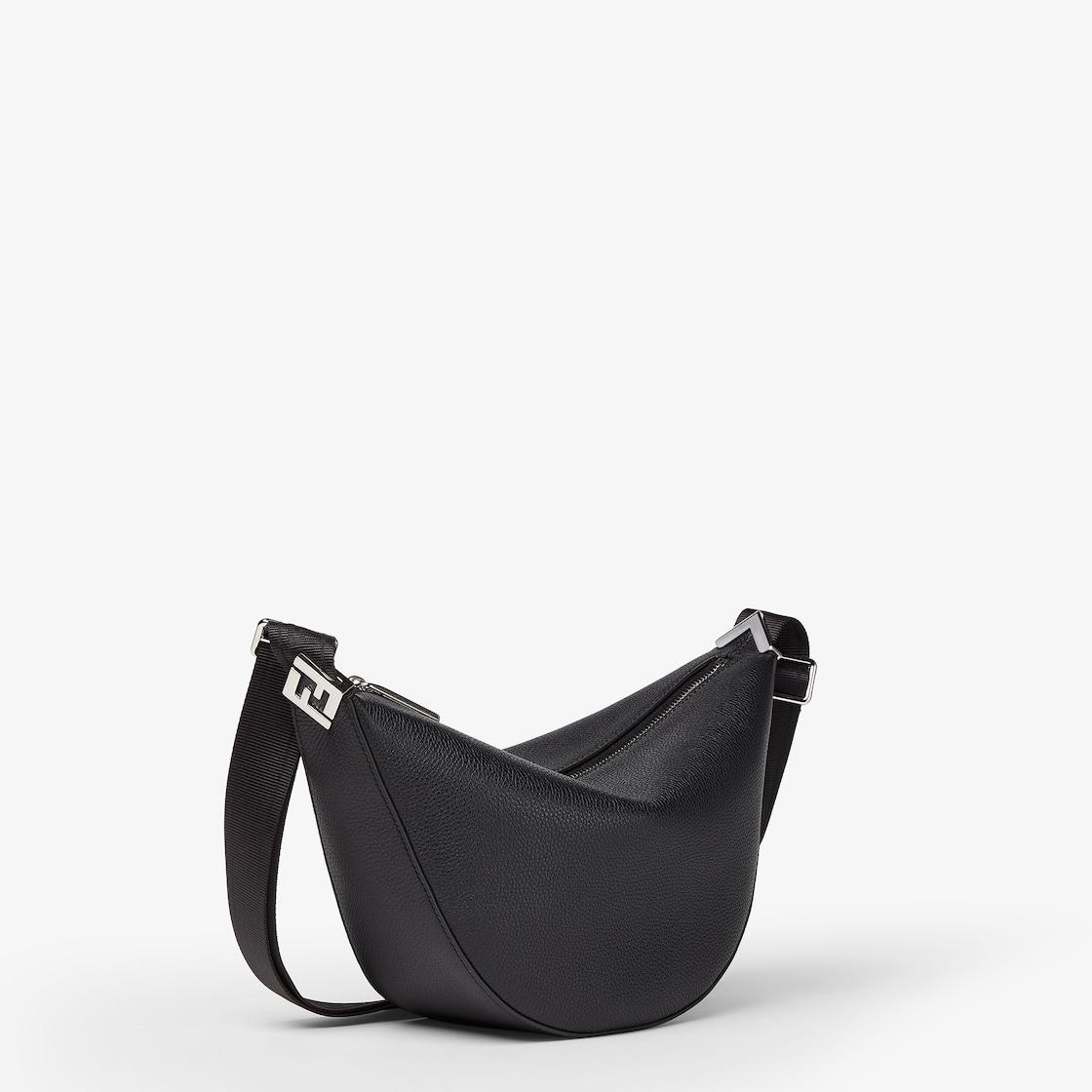Fendi Roma Leather Fendi Melon SmallBlack leather bag Product Image