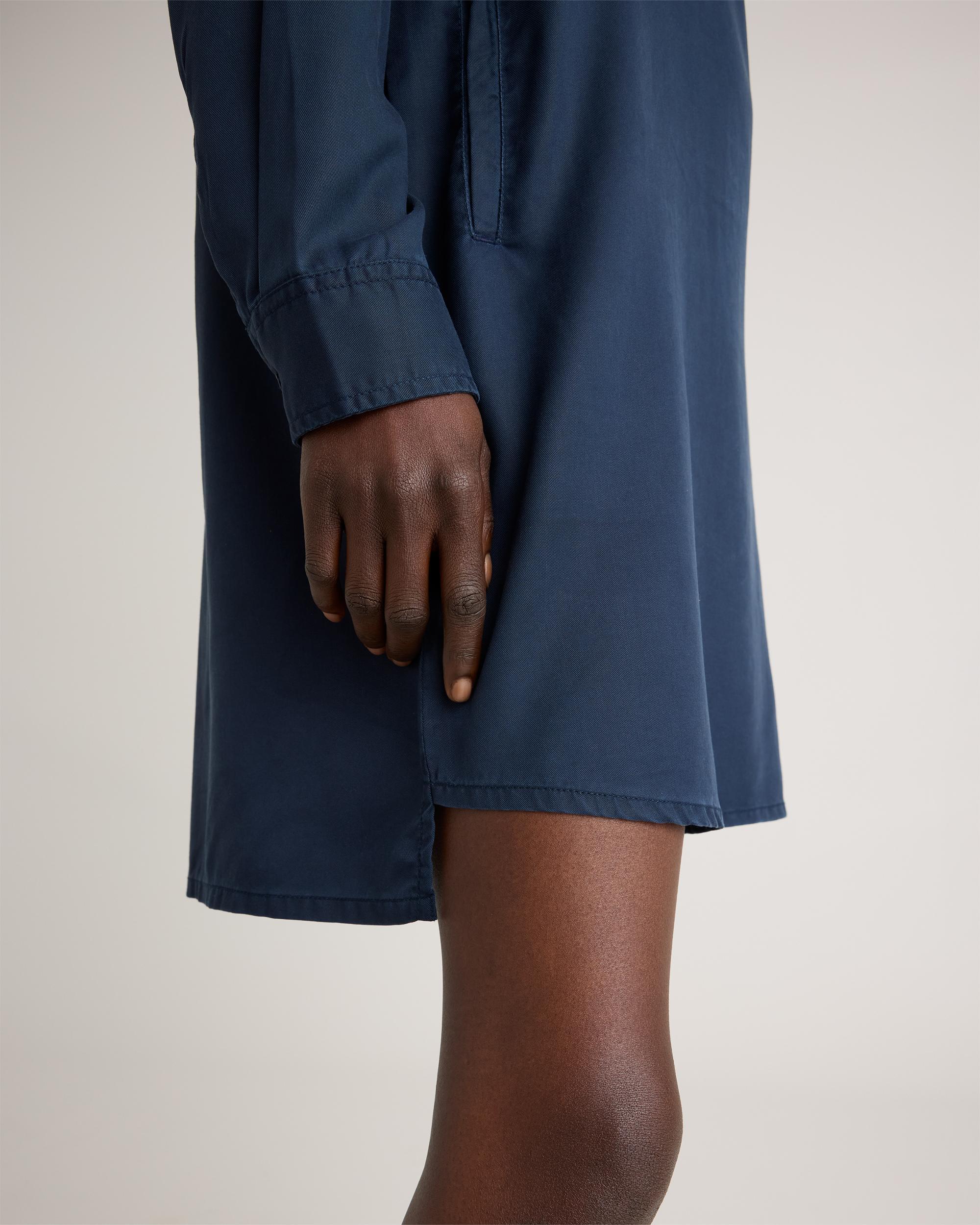 Quince | Women's Vintage Wash Tencel Roll Sleeve Tunic Dress Product Image