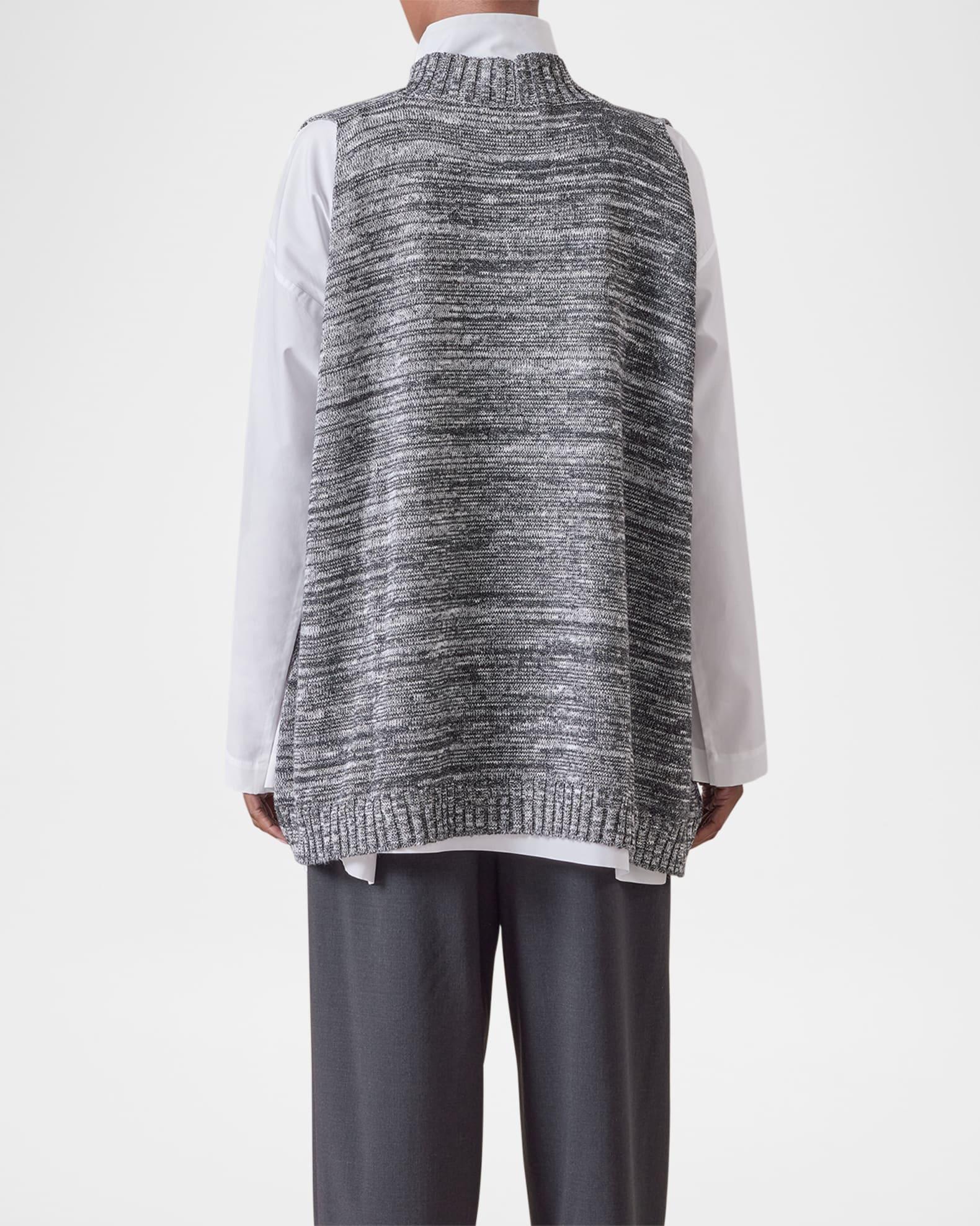 A-Line Sleeveless V Sweater (Mid Plus Length) Product Image