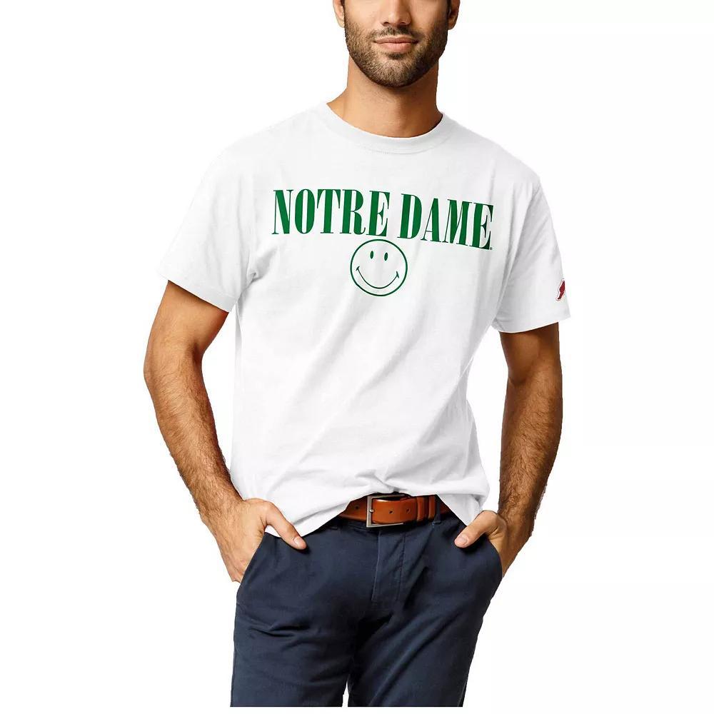 Men's League Collegiate Wear White Notre Dame Fighting Irish Smiley All American T-Shirt, Size: Large Product Image