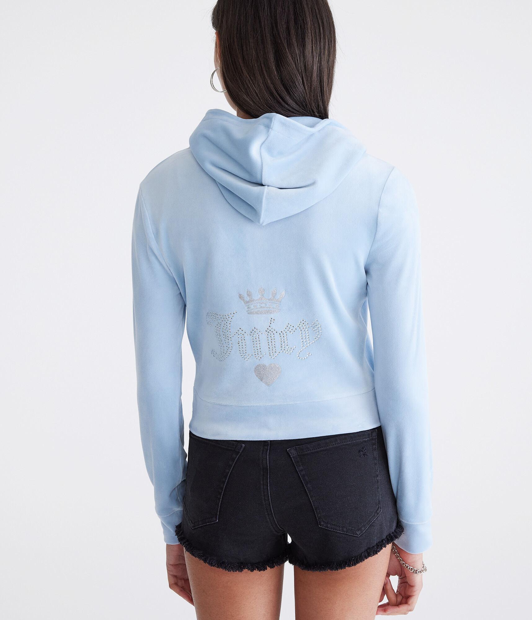 Juicy Couture Bling Velour Full-Zip Hoodie Product Image