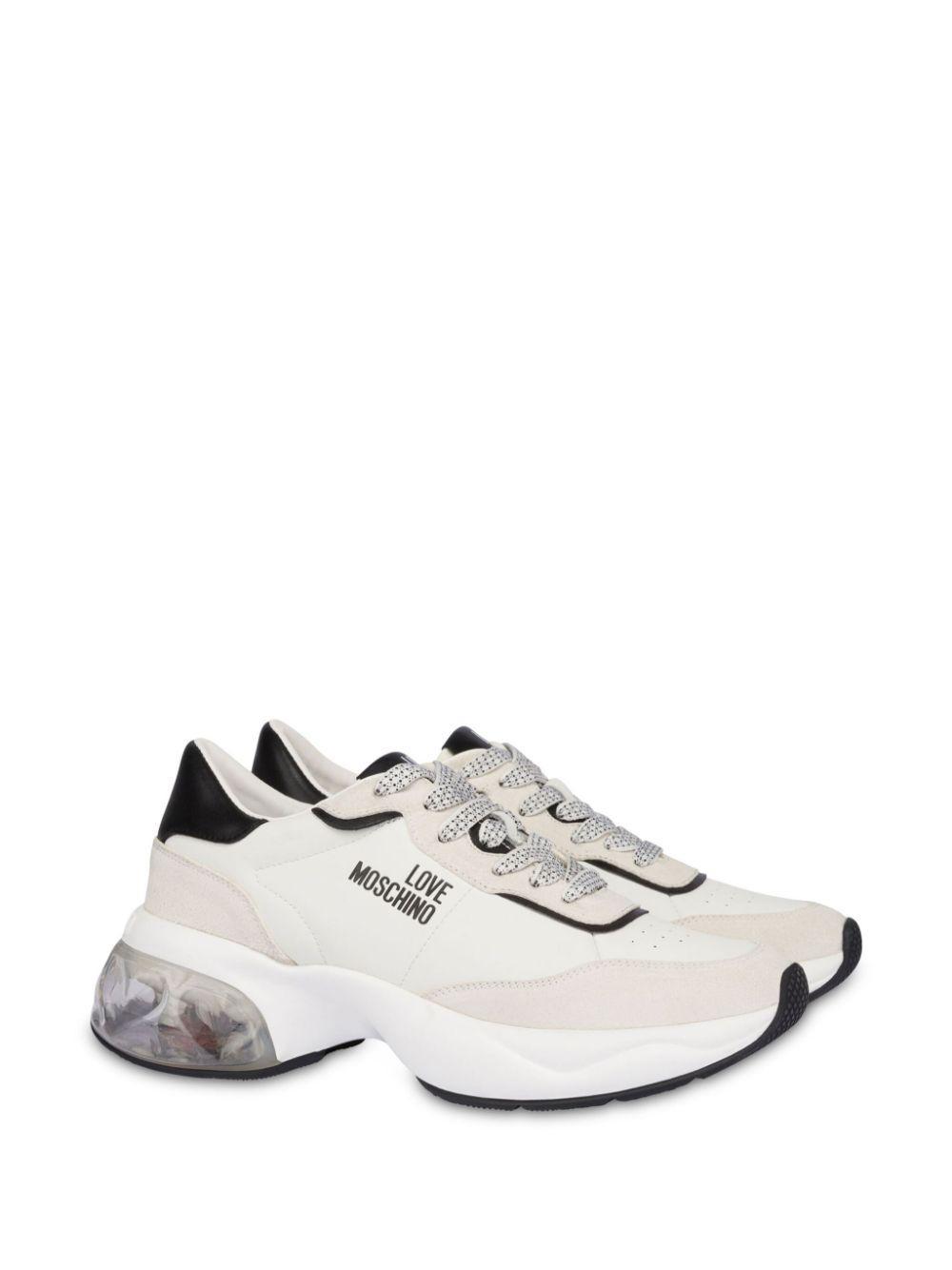 logo-print panelled sneakers Product Image