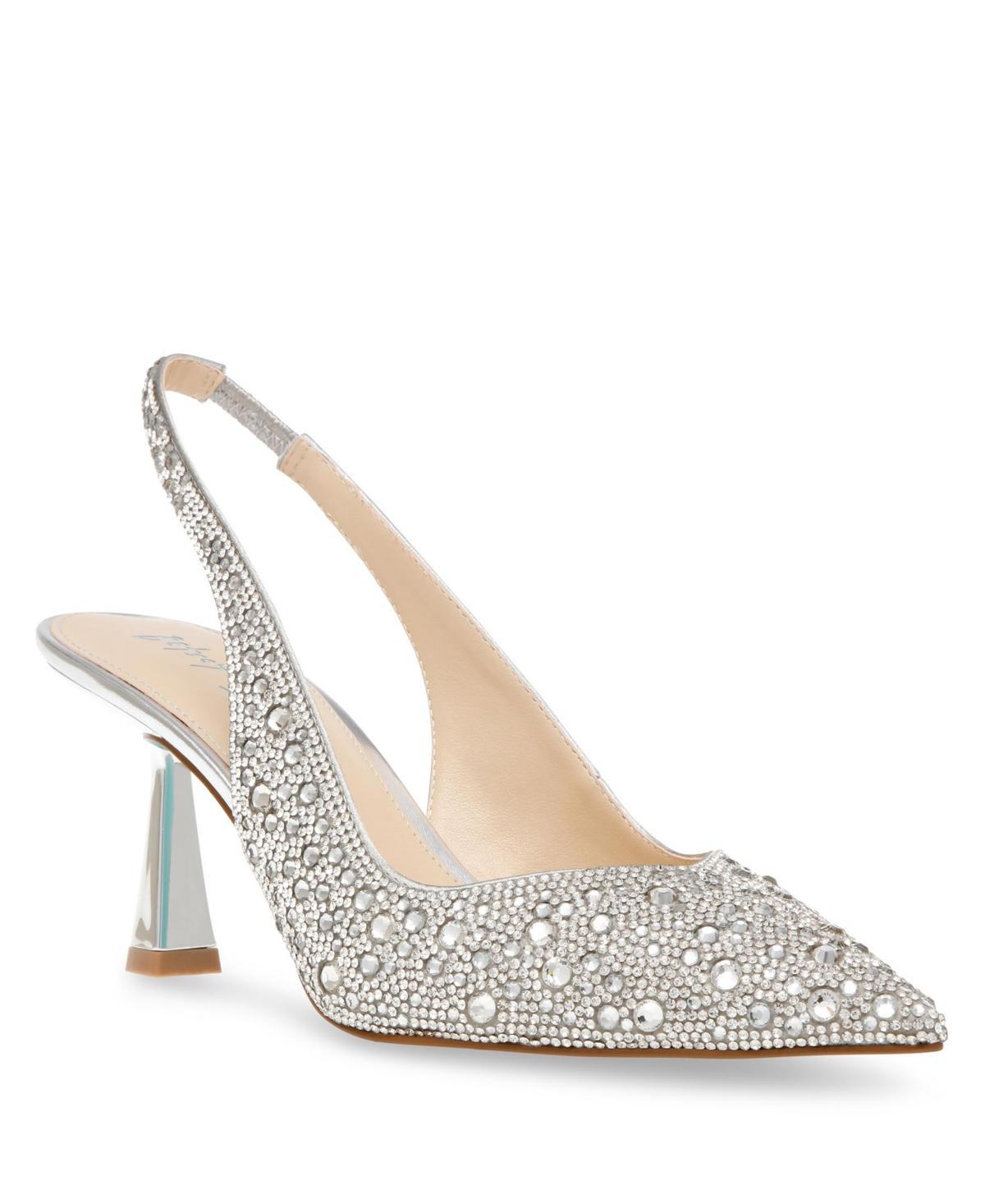 Blue by Betsey Johnson Clark Rhinestone Slingback Pumps Product Image