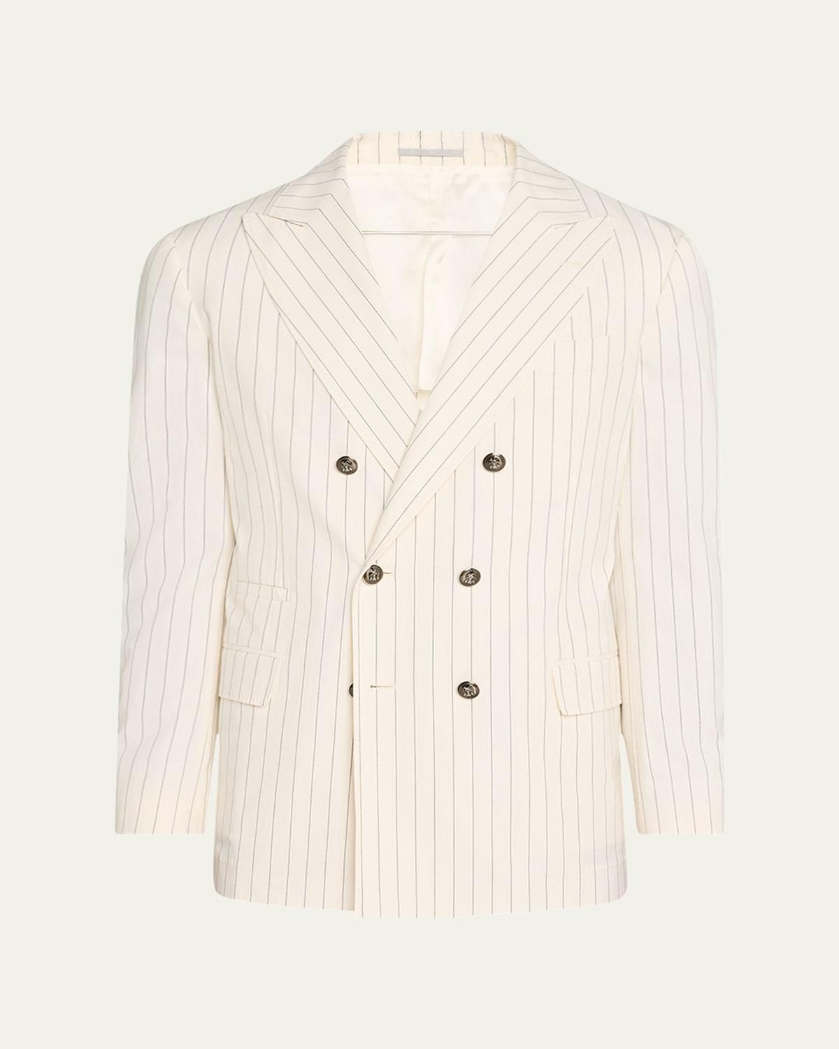 Mens Double-Breasted Pinstripe Sport Coat Product Image