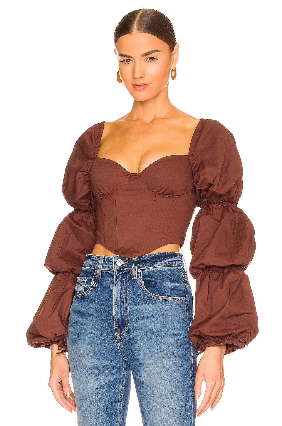 Tawny Corset Top MAJORELLE Product Image