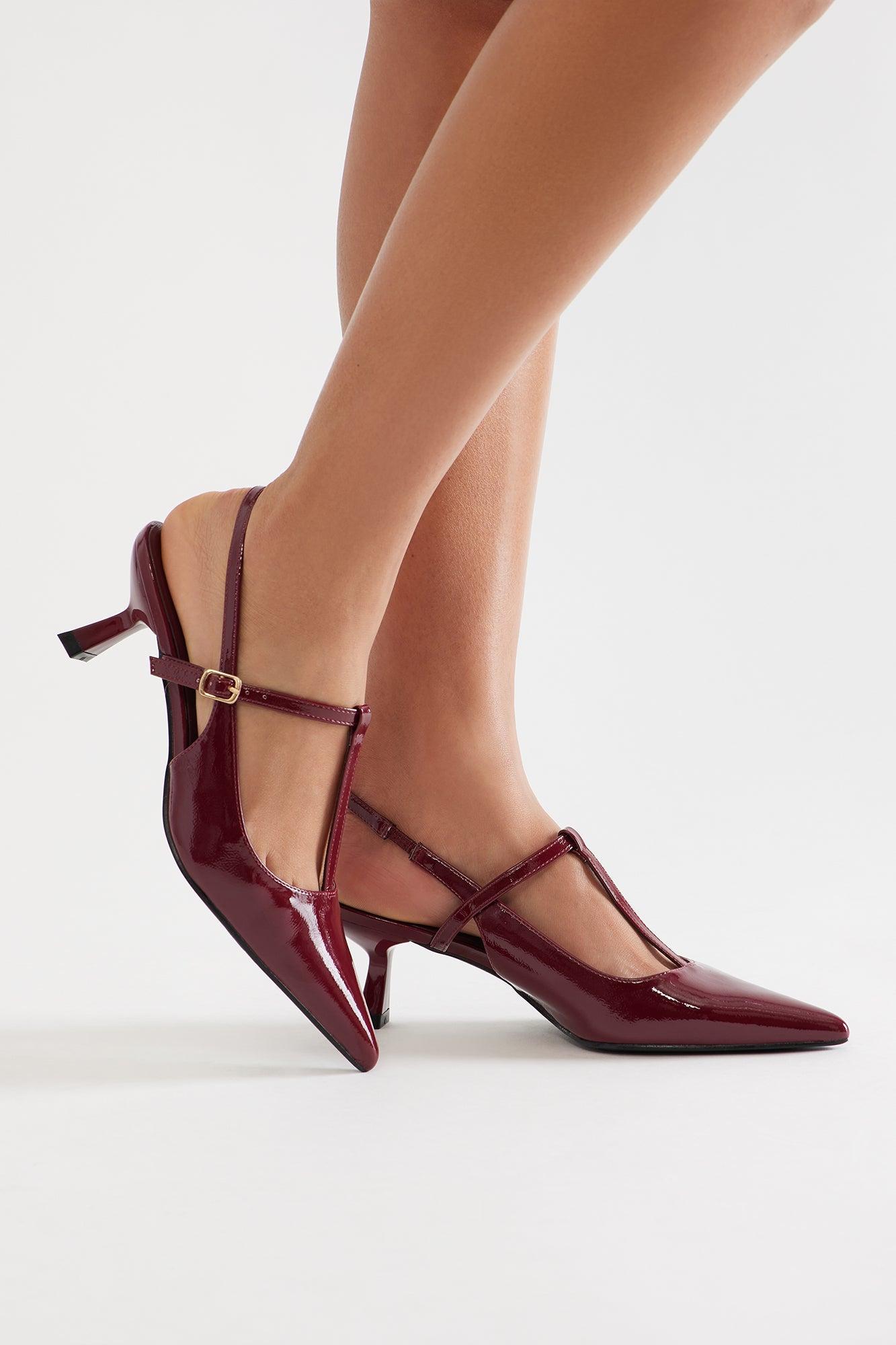 Devony Slingback Pumps - Wine Product Image