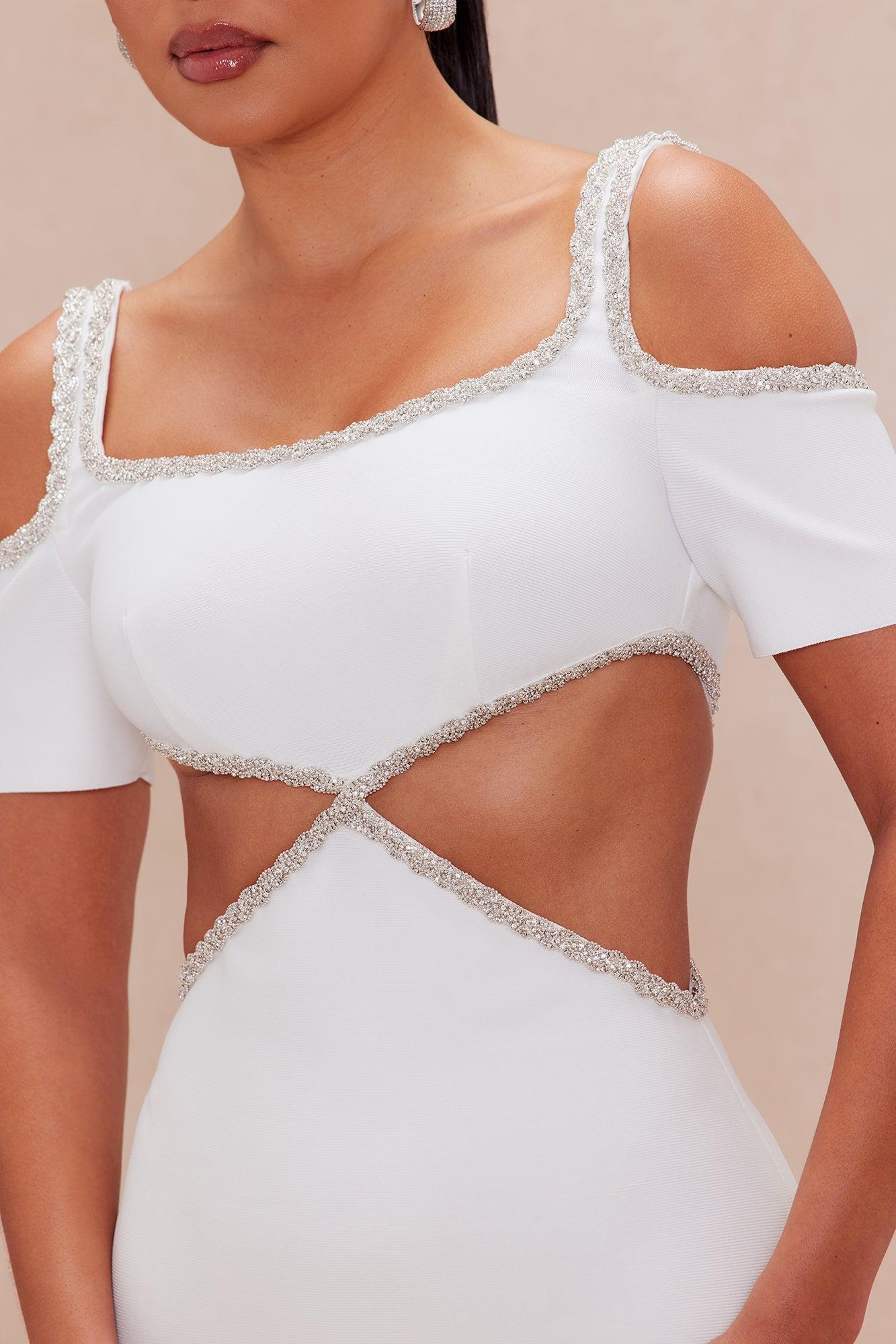 Elisha Bandage Maxi Dress - White Product Image