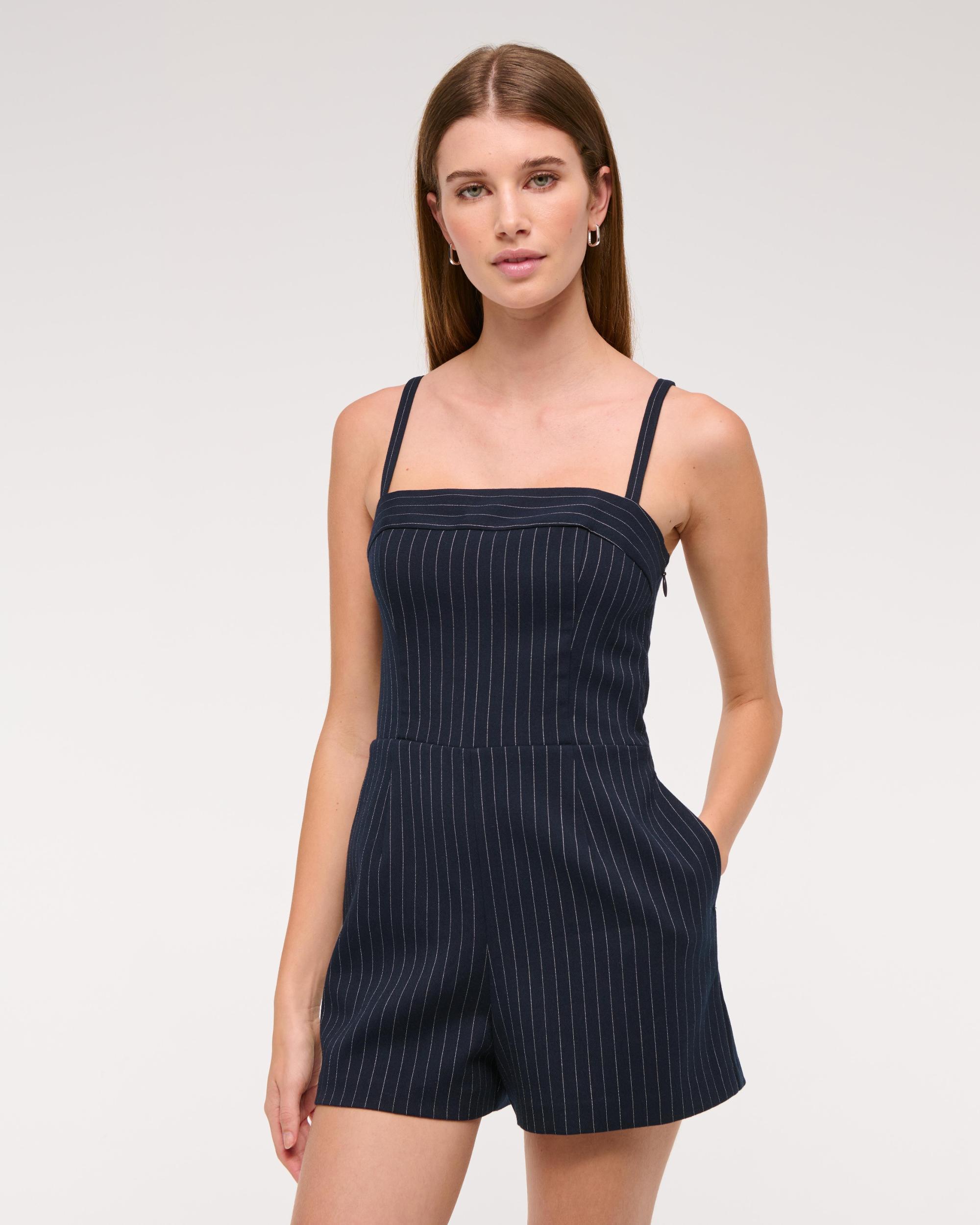 Micro Short Tailored Romper Product Image