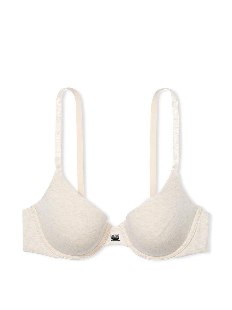 Cotton Logo Hardware Lightly Lined Demi Bra Product Image