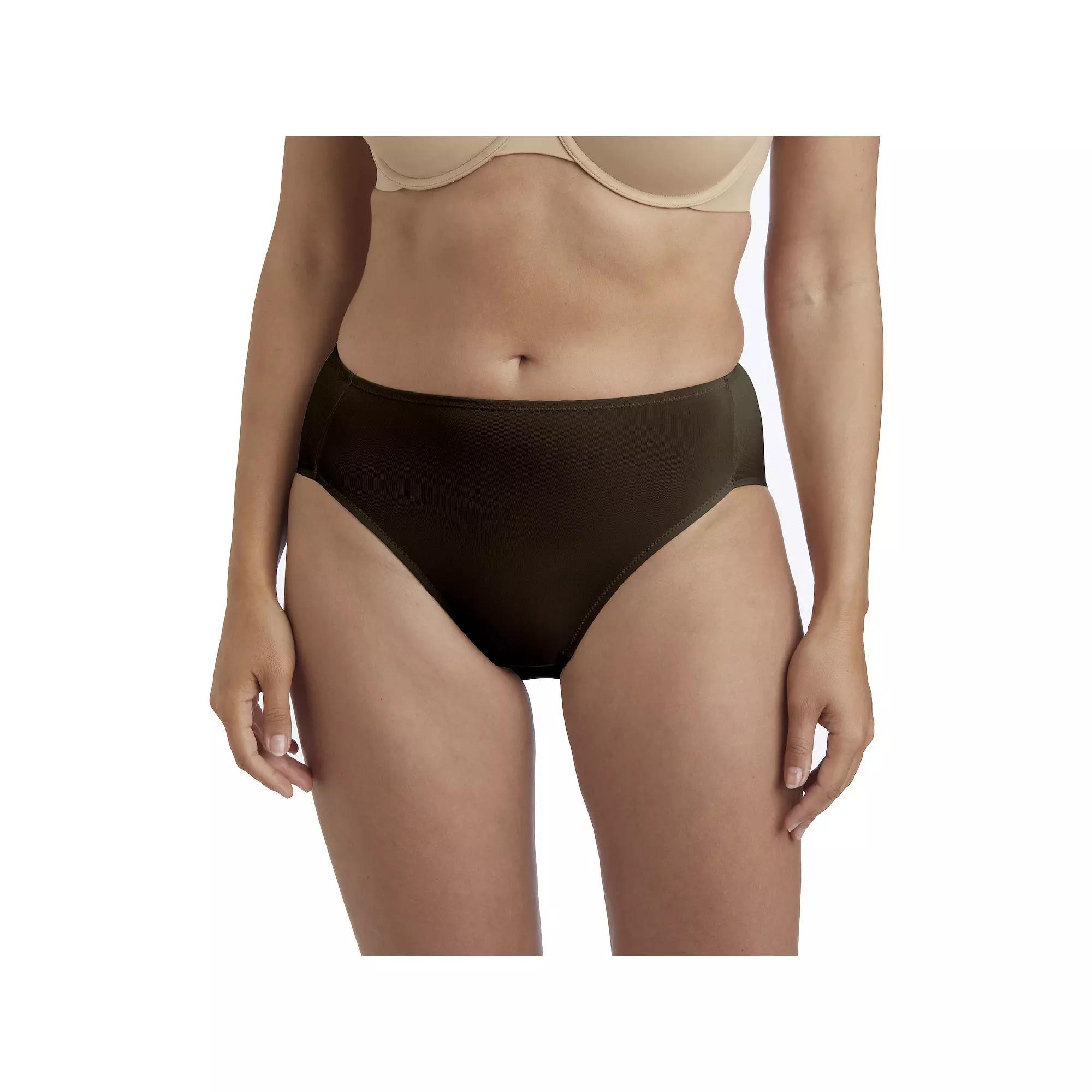 Women's Naomi and Nicole® Panties No Show, No Lines Hi-Cut Brief Panty A214, Size: XXL, Black Product Image