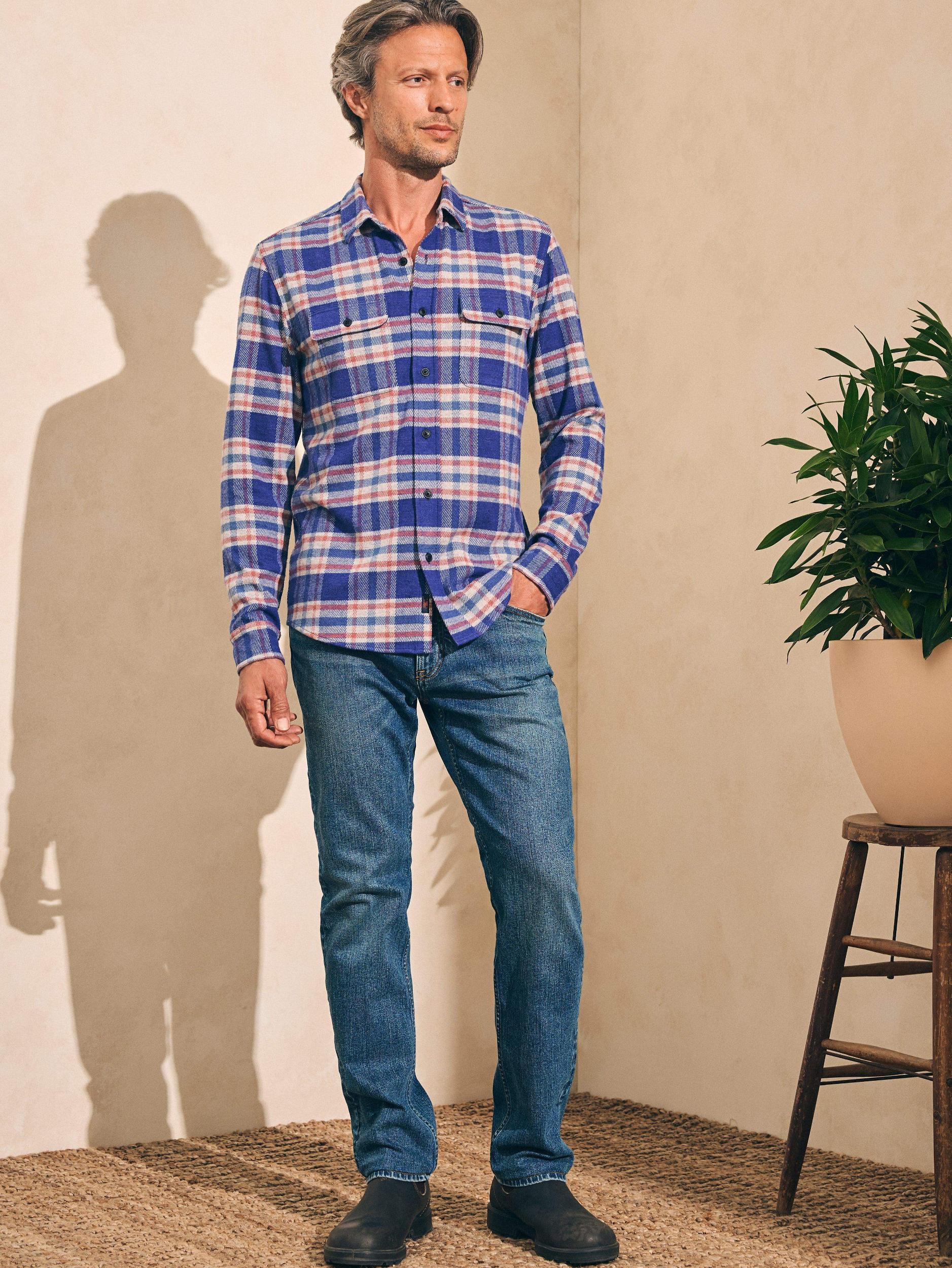 Legend™ Sweater Shirt - Navy Skyline Plaid Male Product Image