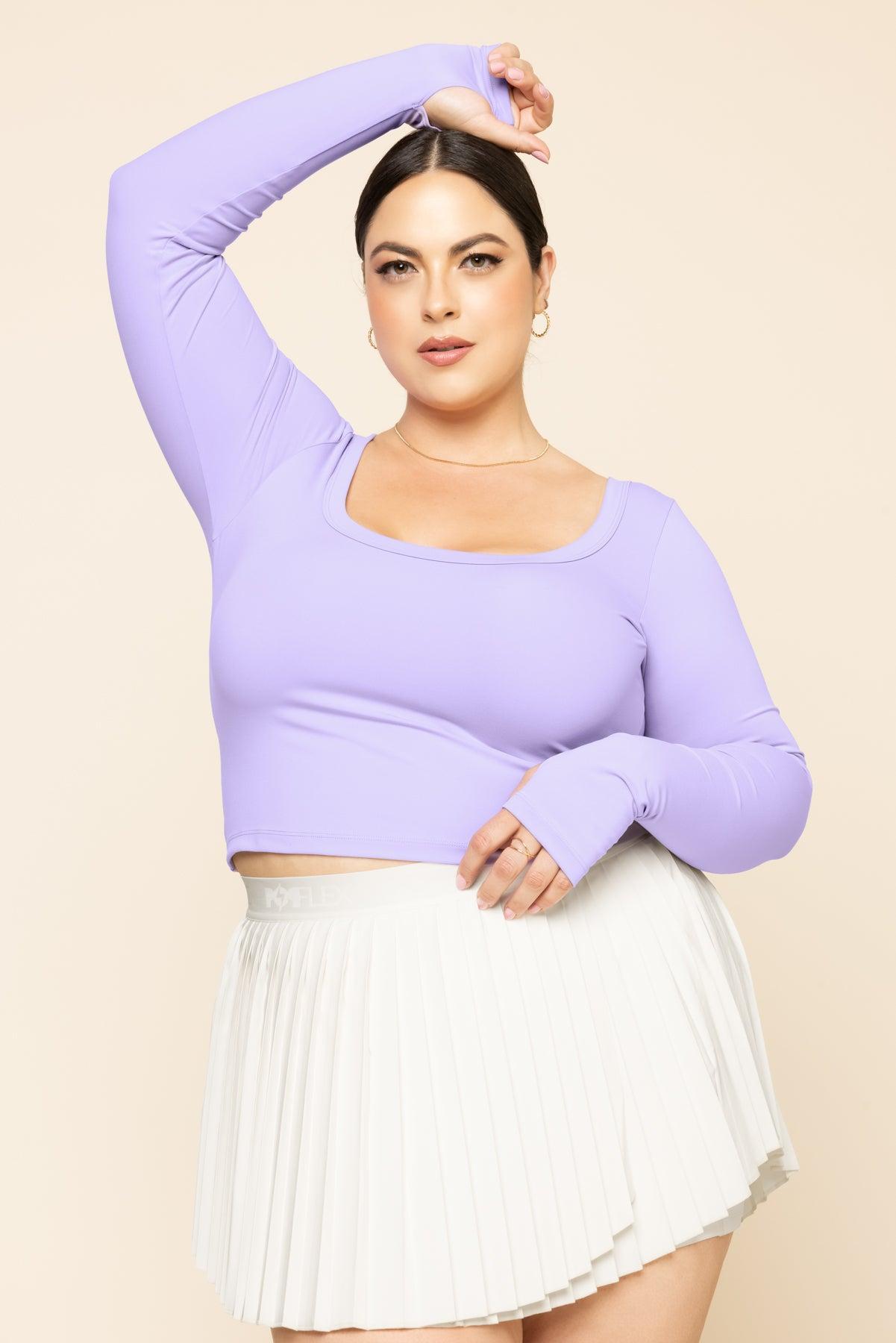 Your Favorite Long Sleeve Reversible Top - Digital Lavender Product Image