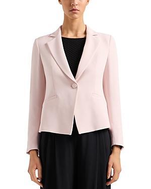 Emporio Armani One Button Crepe Blazer Product Image