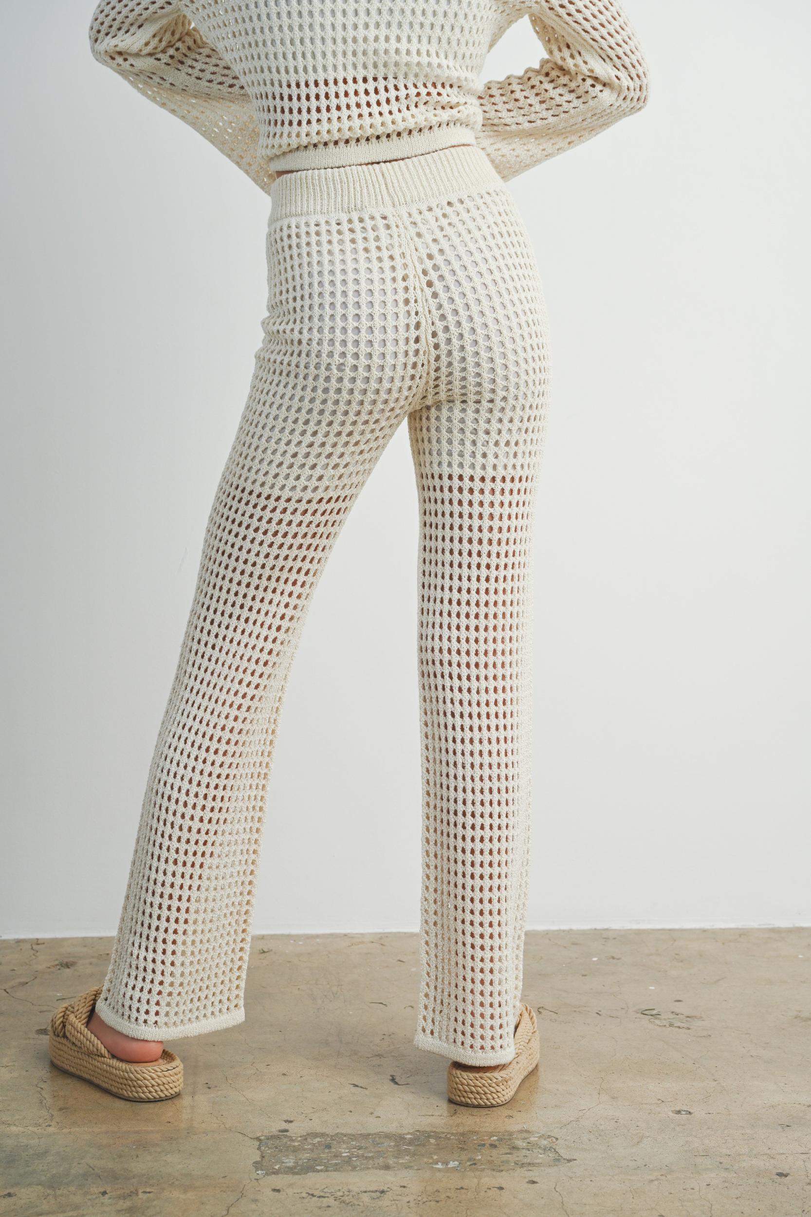 Crochet Wide Leg Pants Product Image