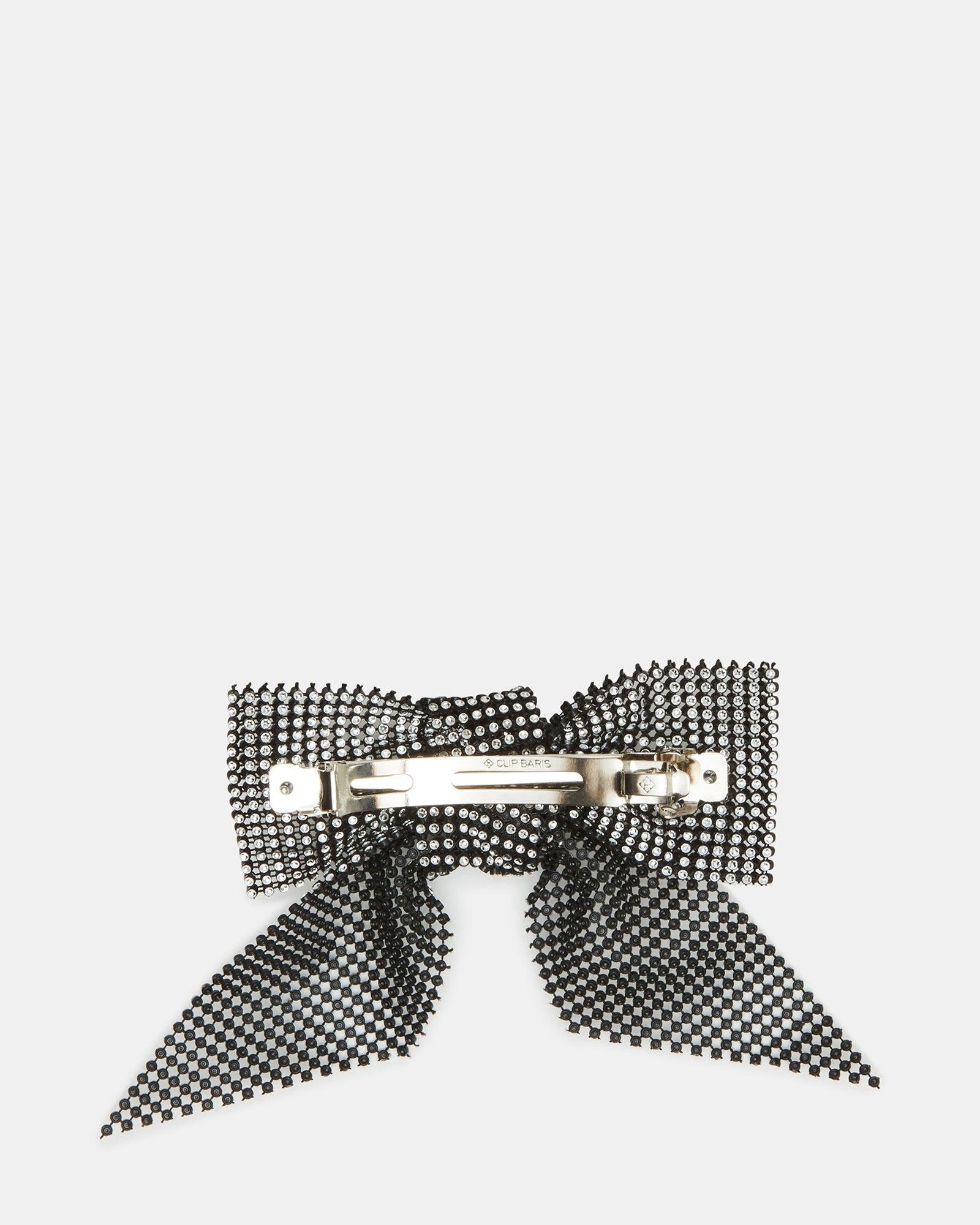 RHINESTONE MESH HAIR BOW BLACK/SILVER Female Product Image
