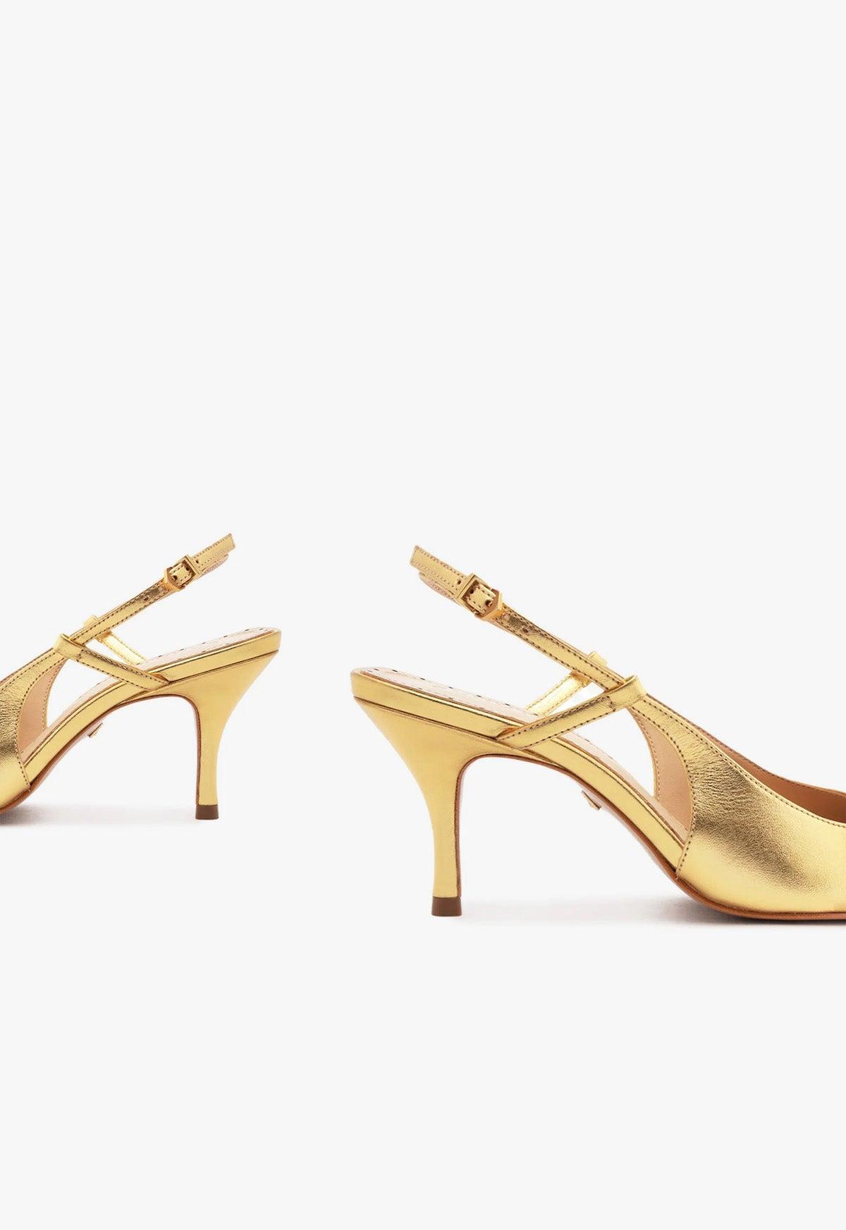 Alma Sling Metallic Leather Pump Product Image