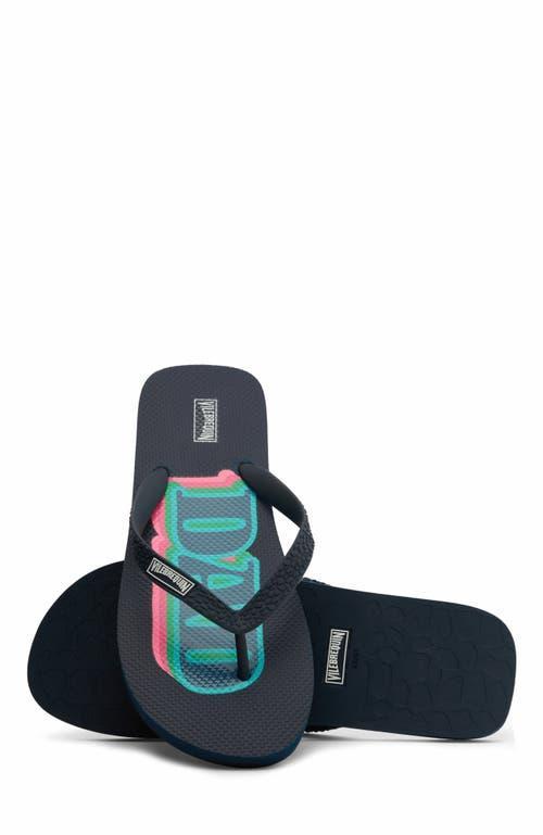 Vilebrequin Men's Dad and Son Flip Flops in Bleu Marine at Nordstrom, Size 8 Product Image