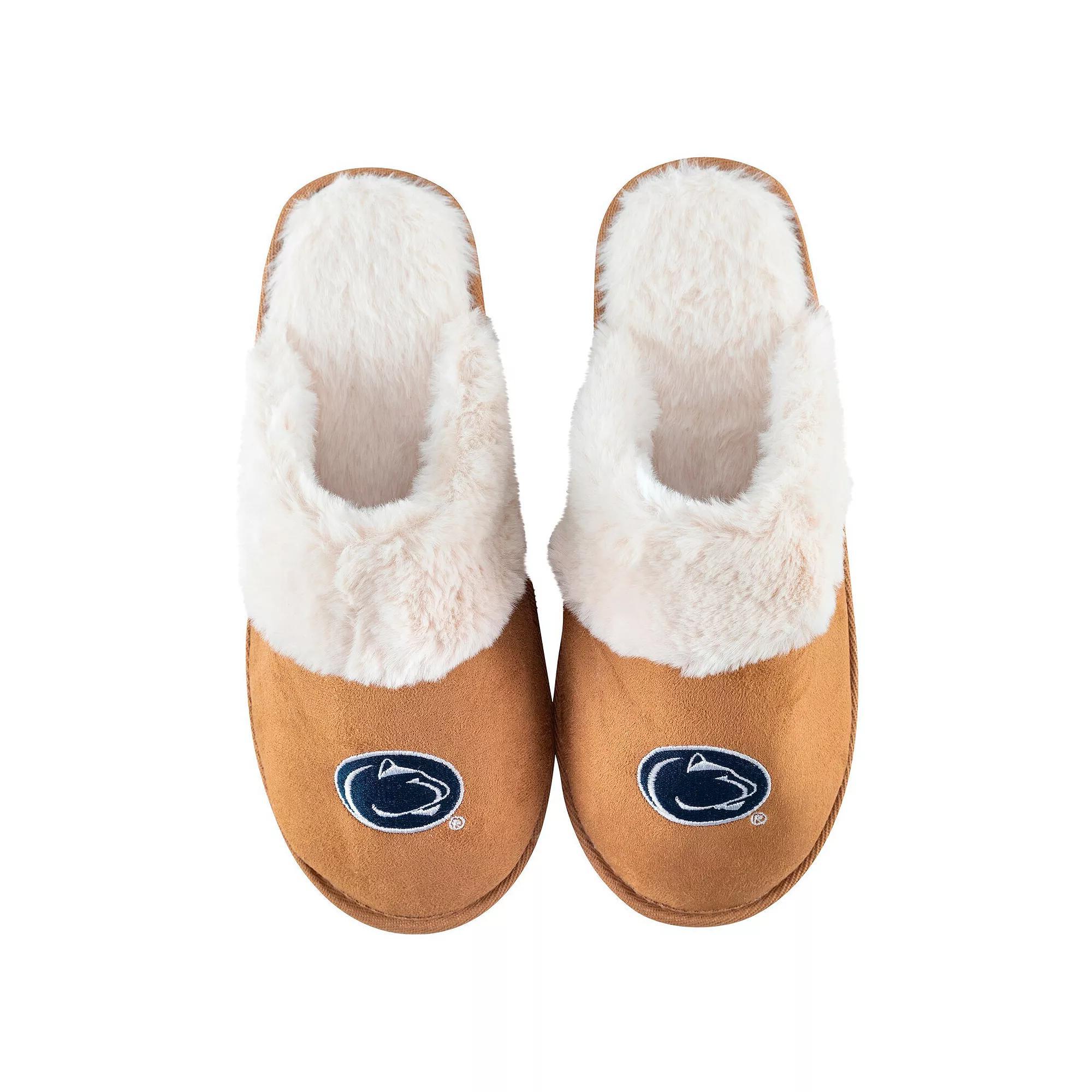 Women's ZooZatz Brown Penn State Nittany Lions Faux Fur Slippers, Size: 5/6 Product Image