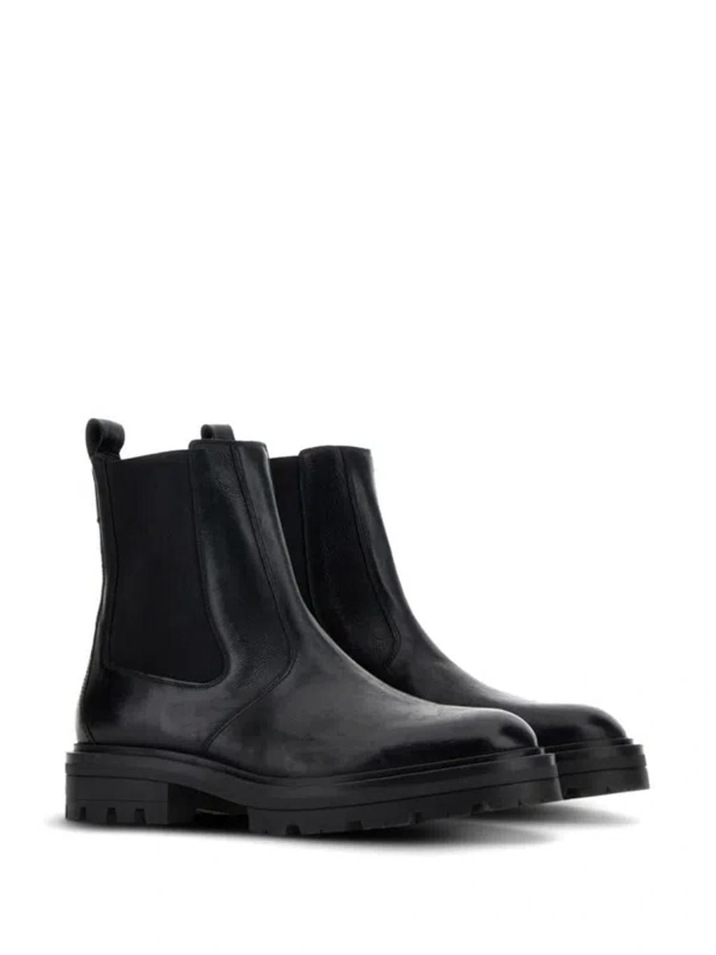 HOGAN H673 Leather Chelsea Boots In Black Product Image