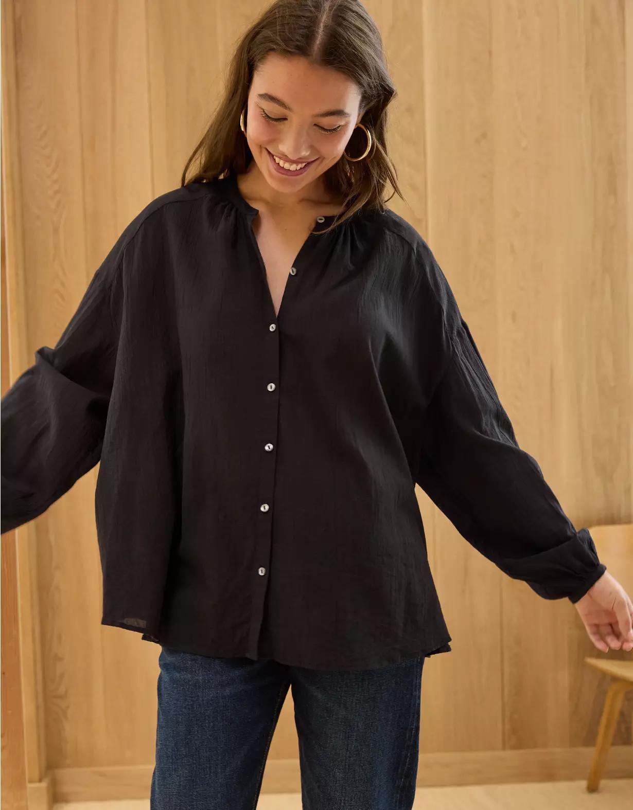 AE77 Premium Voile Blouse Product Image