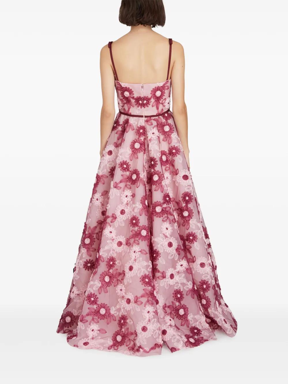 Ribbon Bouquet-print maxi dress Product Image