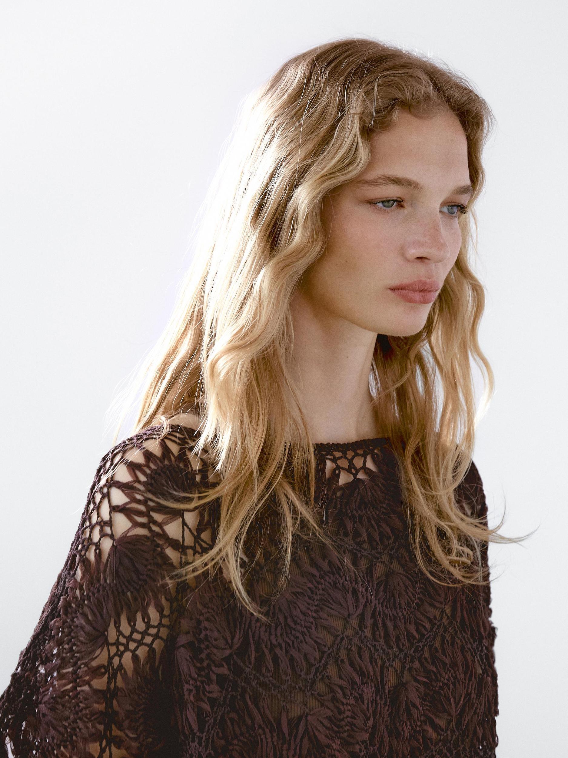 Cutwork crochet cape Product Image