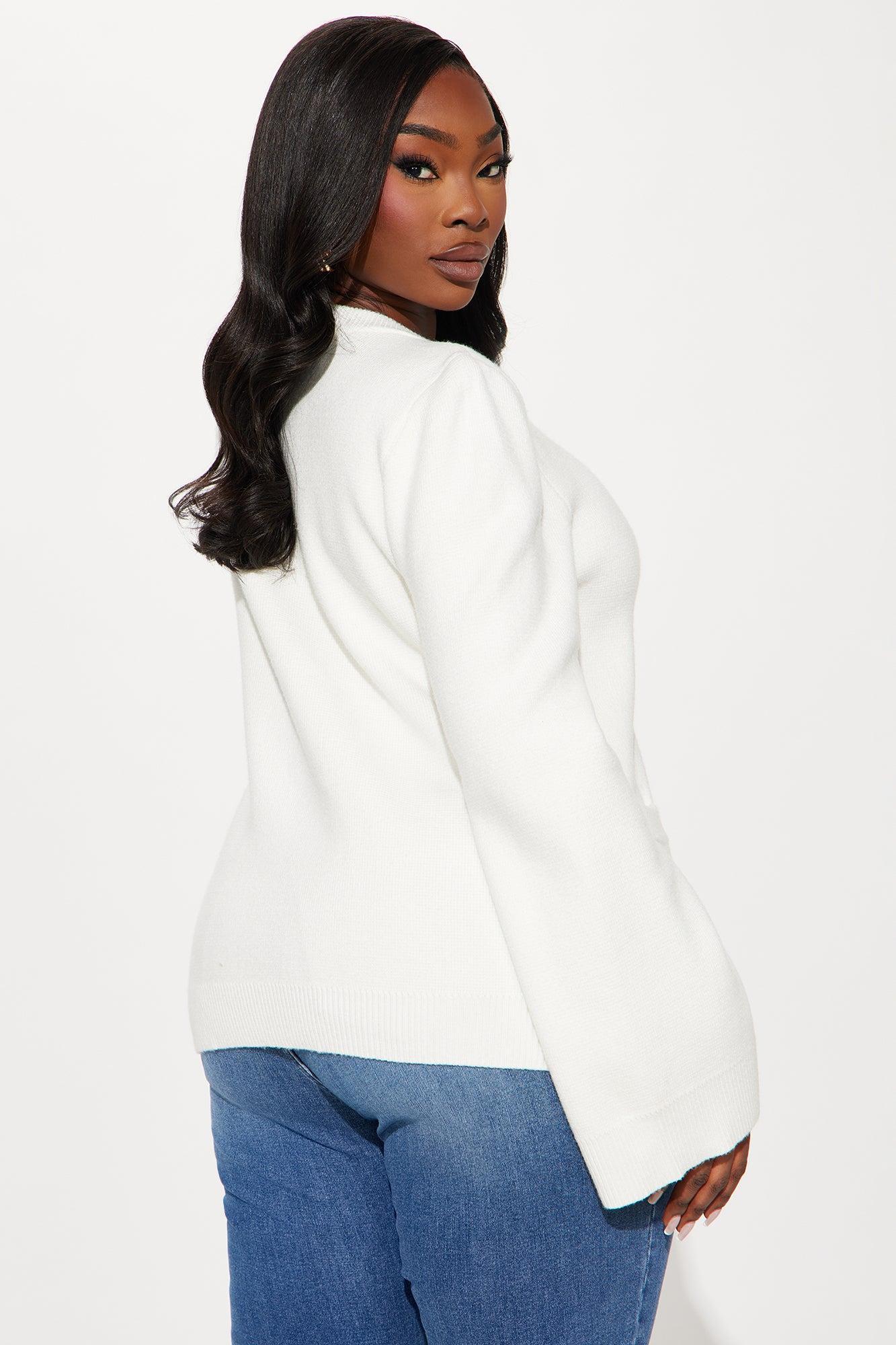 Grace Bell Sleeve Cardigan - Ivory Product Image