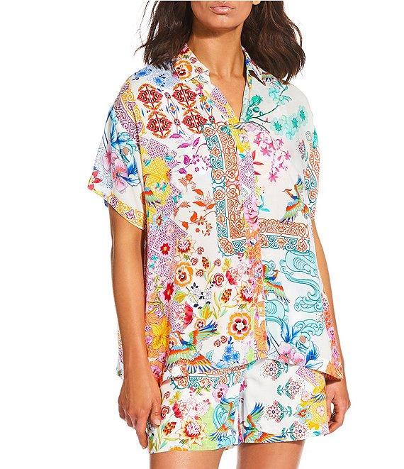 JOHNNY WAS Paula Easy Short Swim Cover Up Product Image