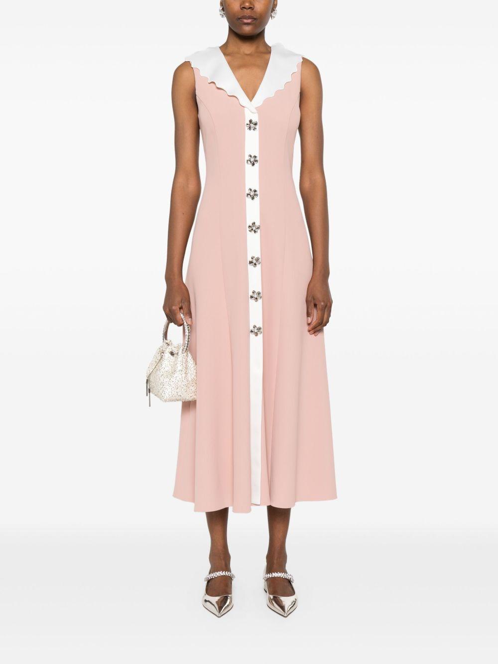 scallop-collar midi dress Product Image