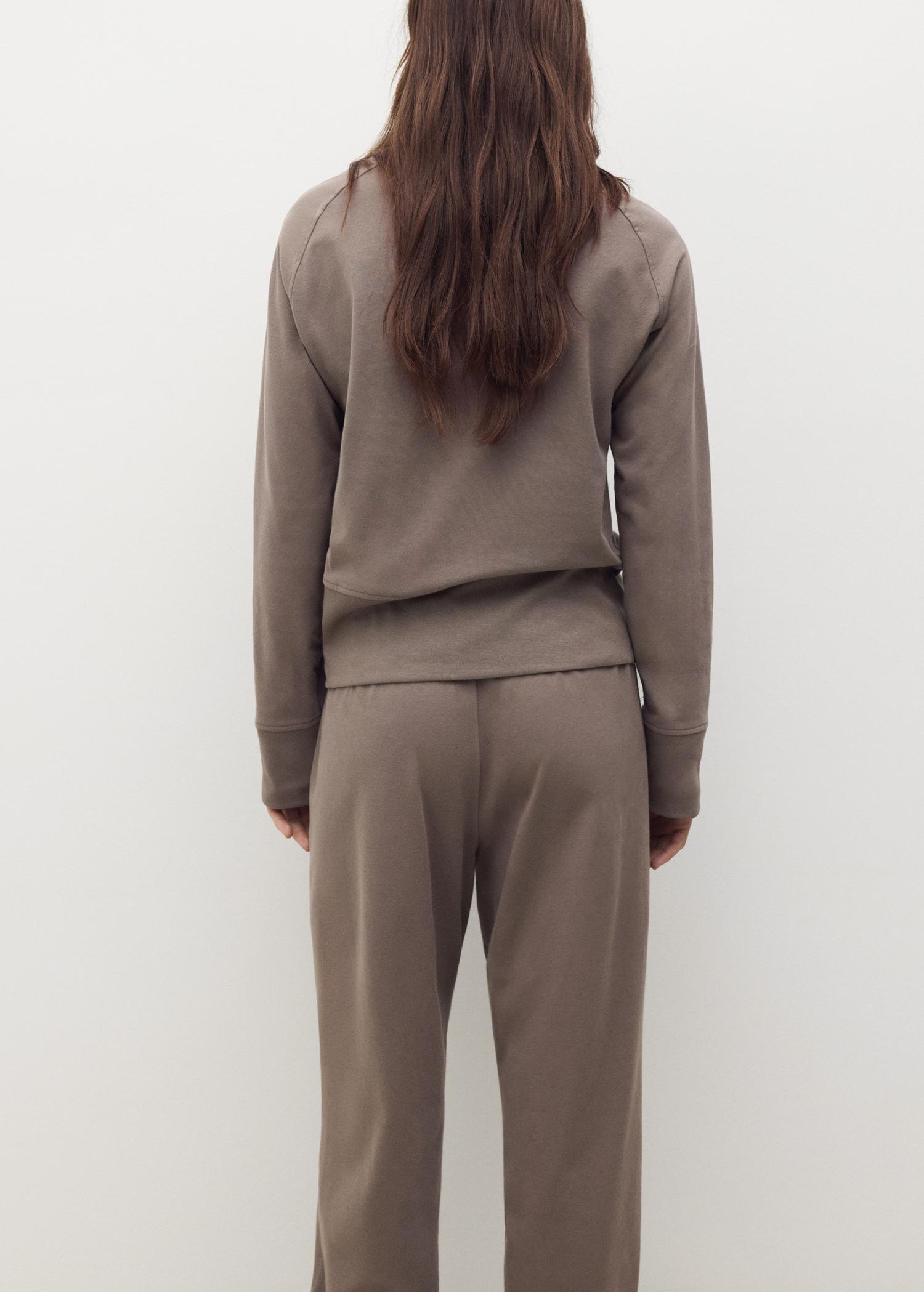 Fluid cotton sweatshirt - Women | MANGO USA Product Image
