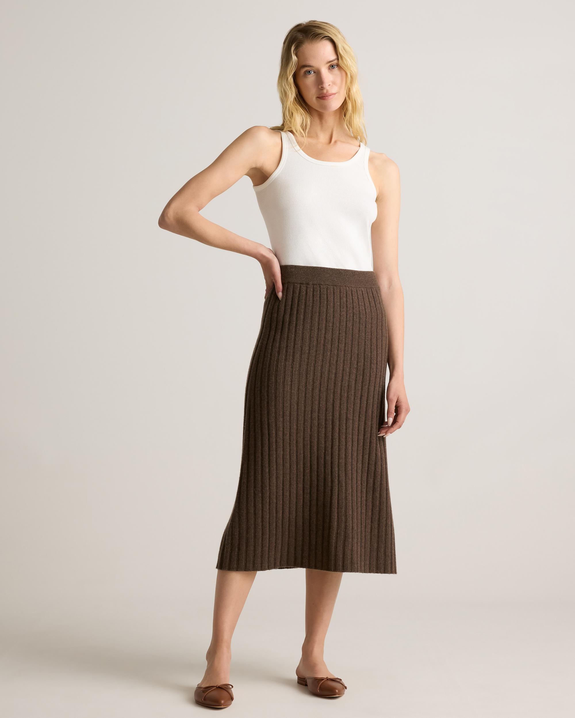 Quince | Women's Mongolian Cashmere Midi Skirt Size XL Product Image