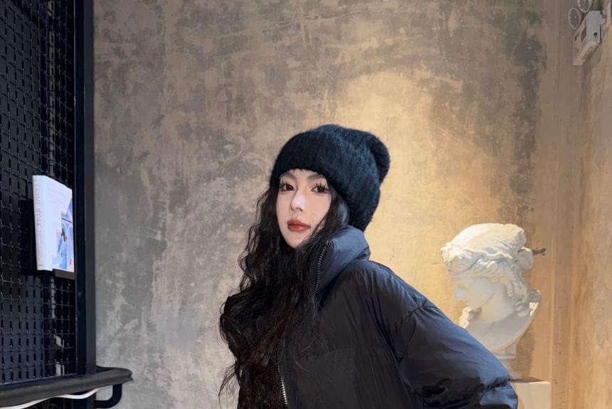Stand-Collar Long Puffer Coat Product Image