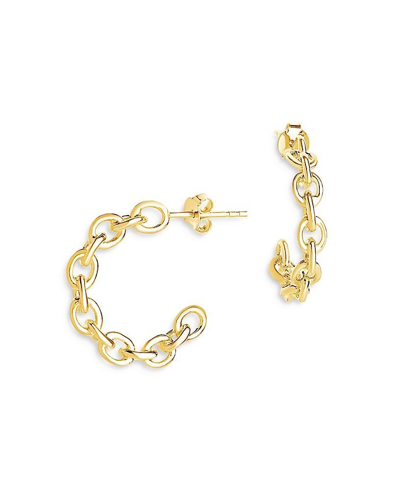 Sterling Forever 14K Gold Plated Sterling Silver Open Link Hoop Earrings Product Image