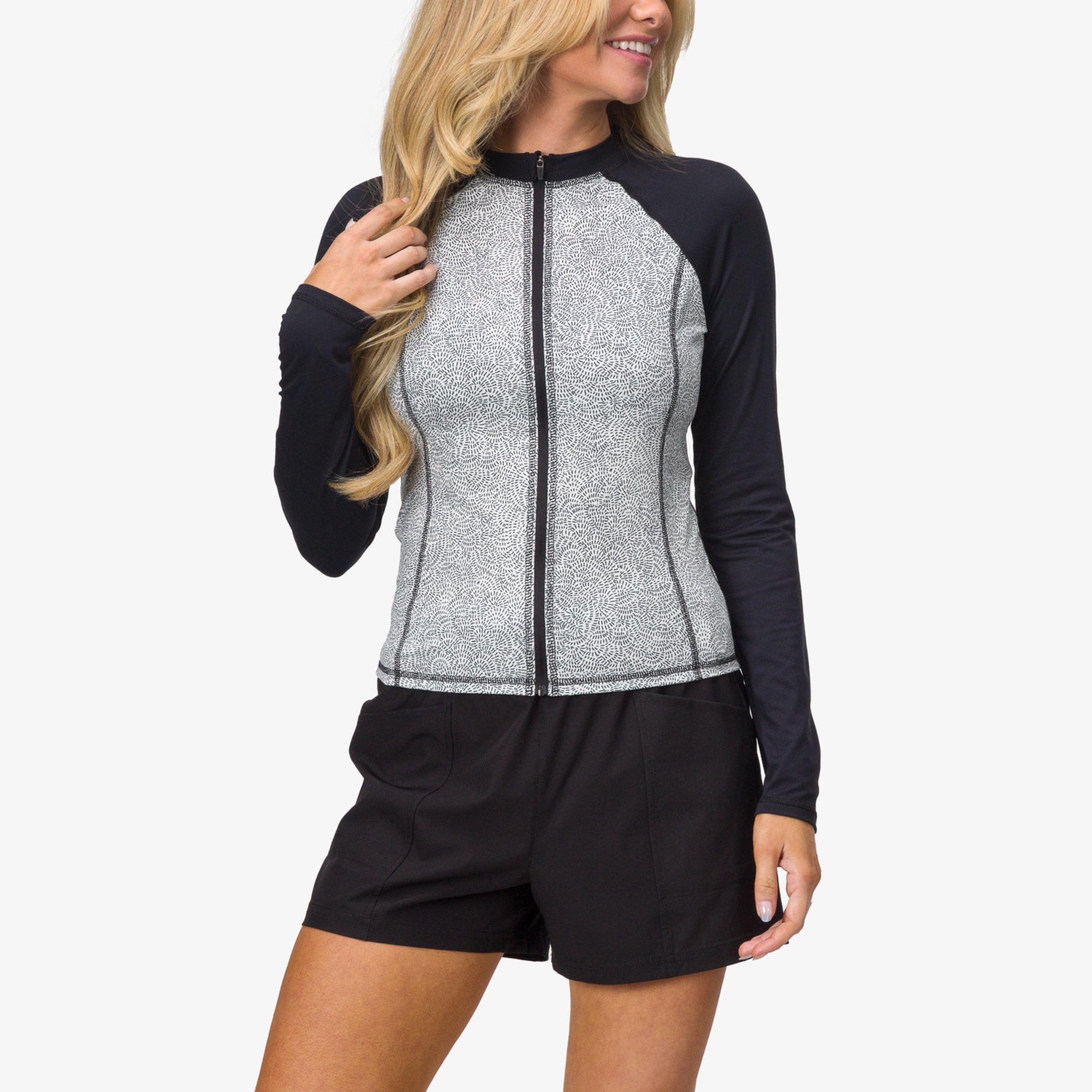 Crest Zip Up Long Sleeve Surf Shirt UPF 40 Product Image