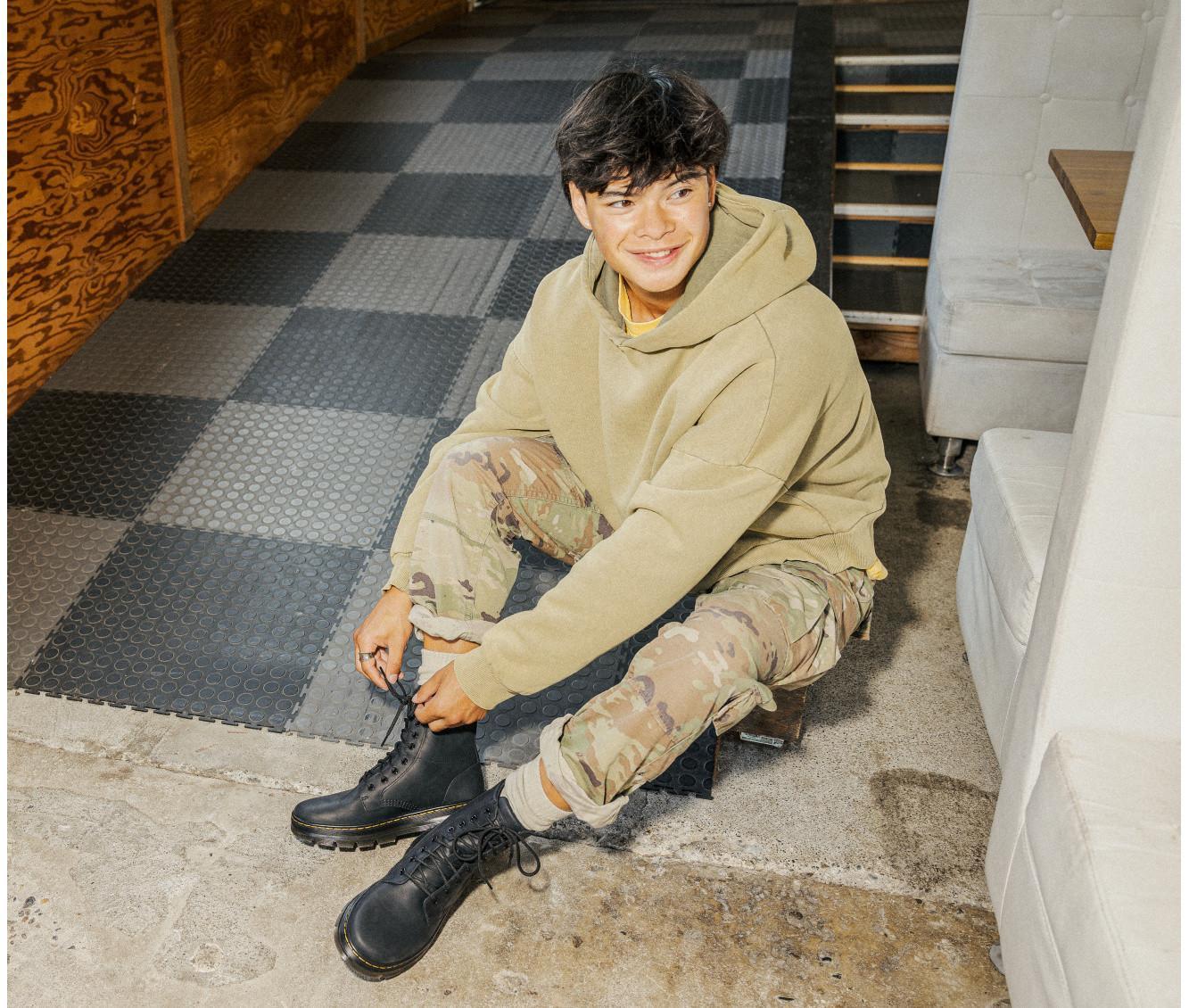 Men's Dr. Martens Combs Leather Combat Boots Product Image
